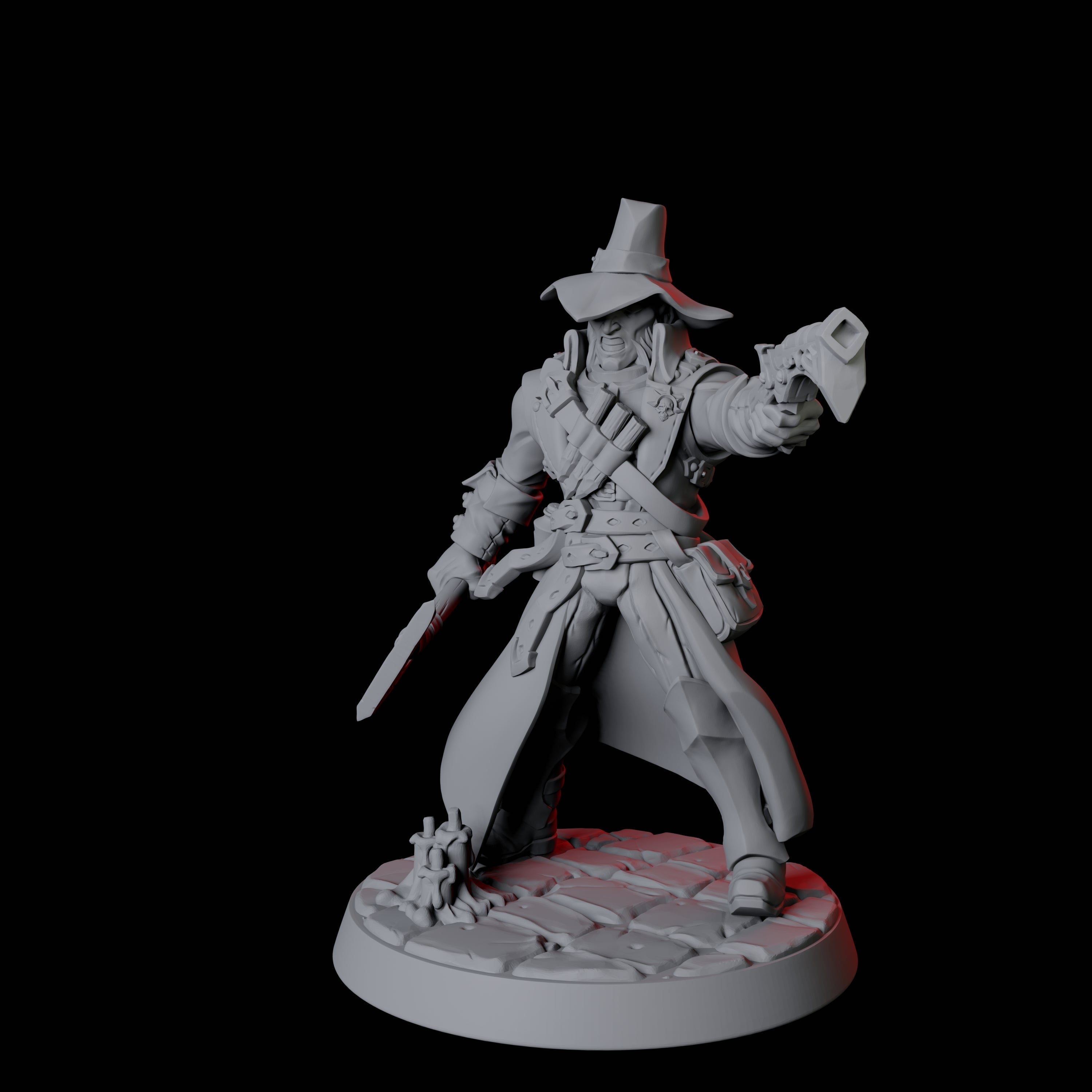 Vampire Hunter B Miniature for Dungeons and Dragons, Pathfinder or other TTRPGs