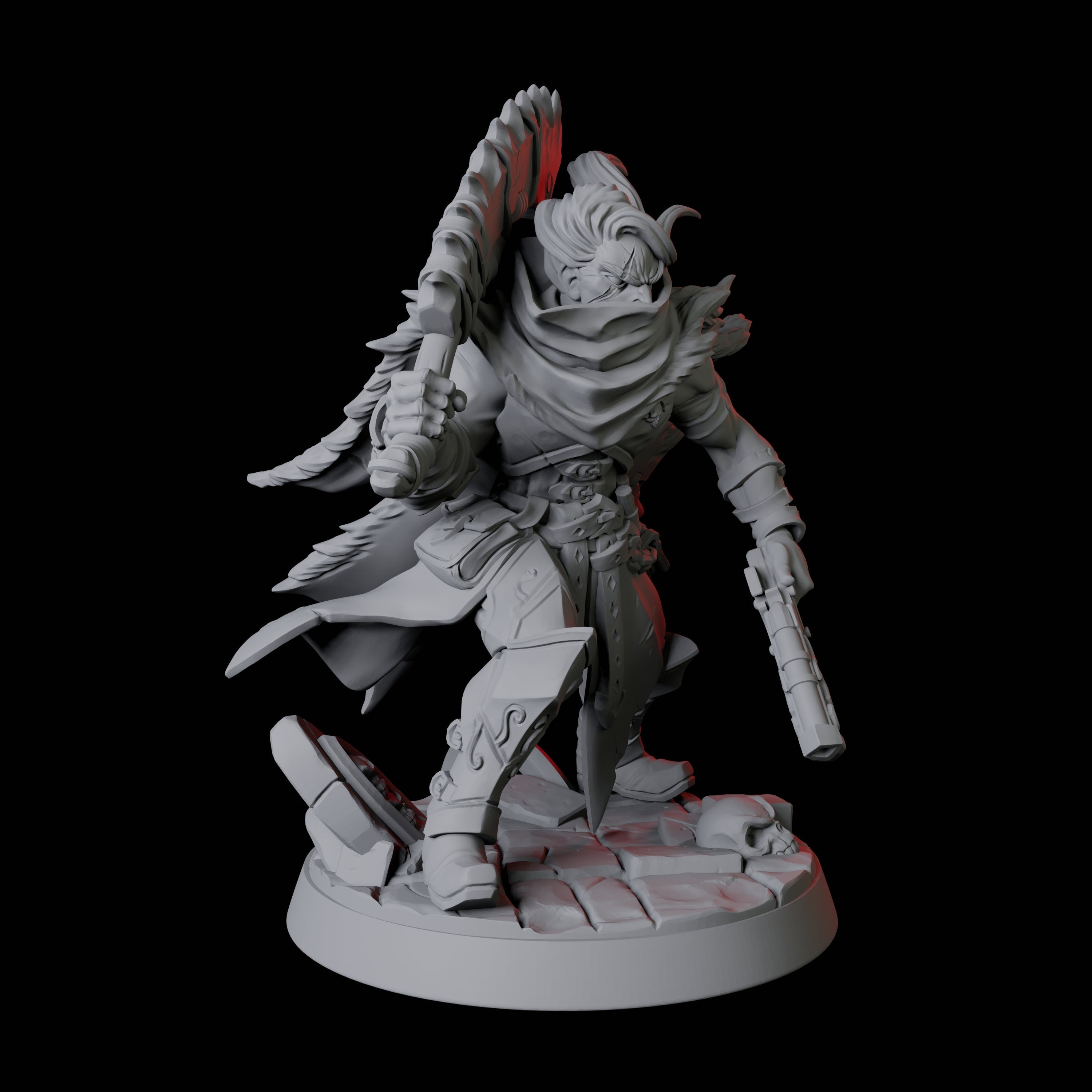 Vampire Hunter Leader Miniature for Dungeons and Dragons, Pathfinder or other TTRPGs