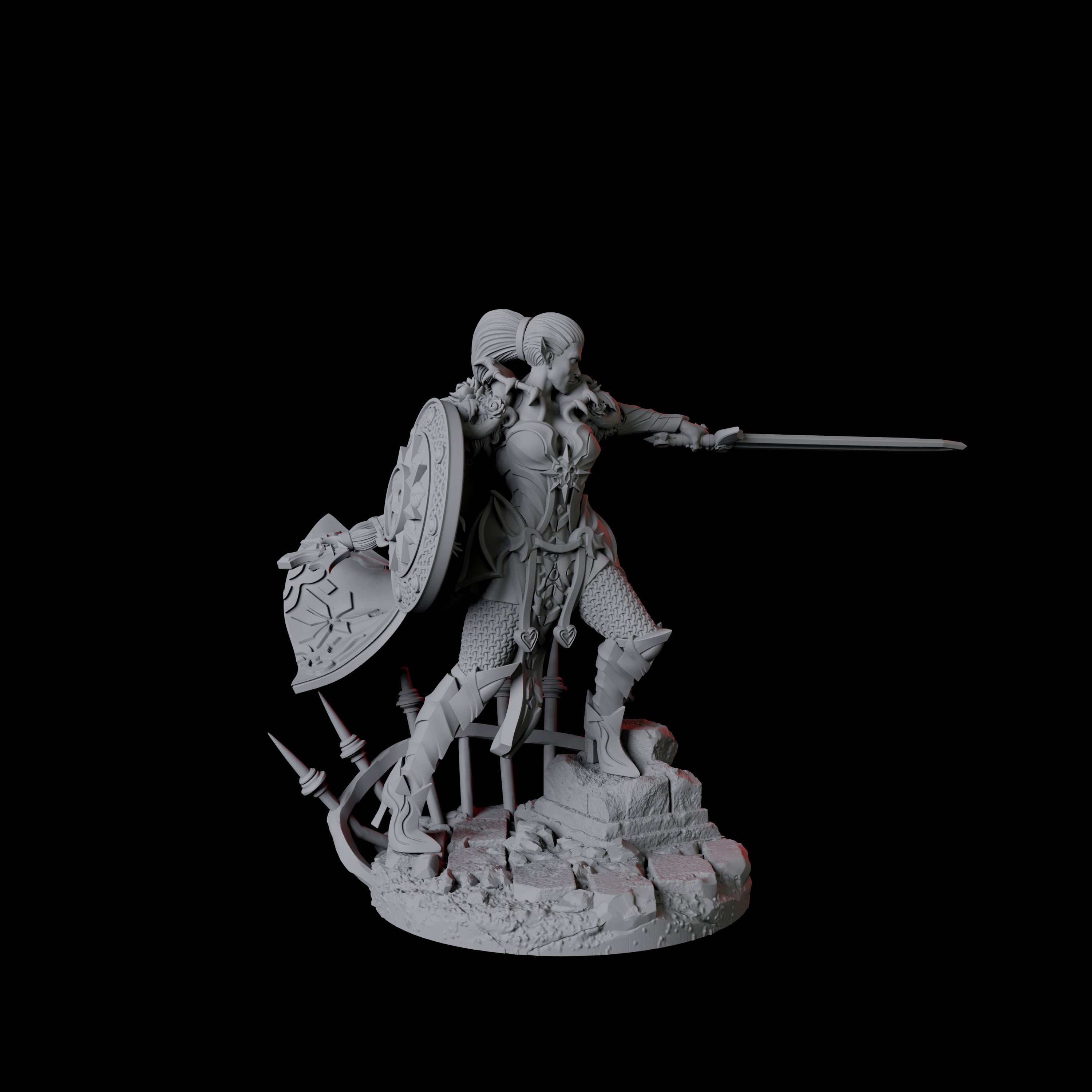 Vampire Warrior A Miniature for Dungeons and Dragons, Pathfinder or other TTRPGs