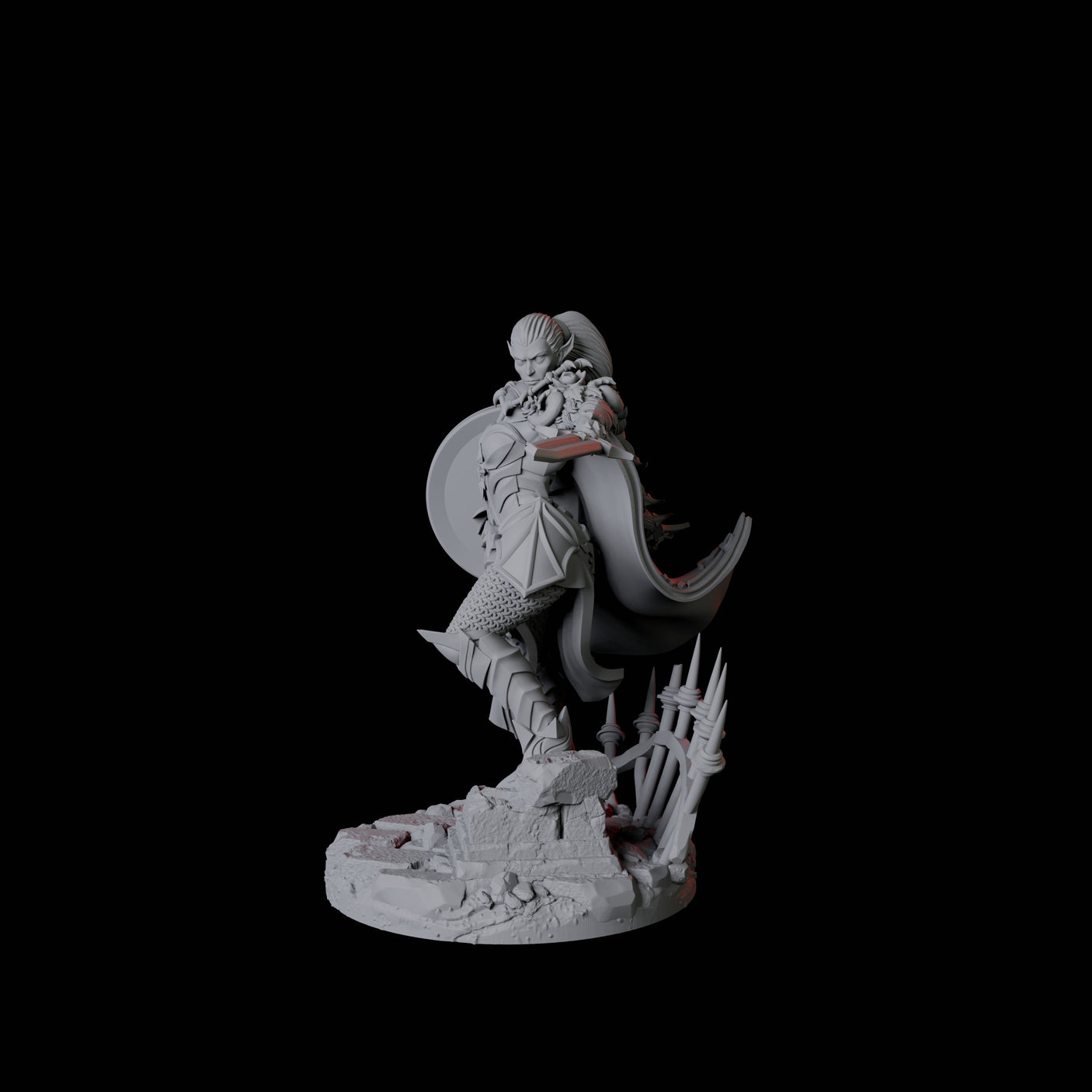 Vampire Warrior A Miniature for Dungeons and Dragons, Pathfinder or other TTRPGs