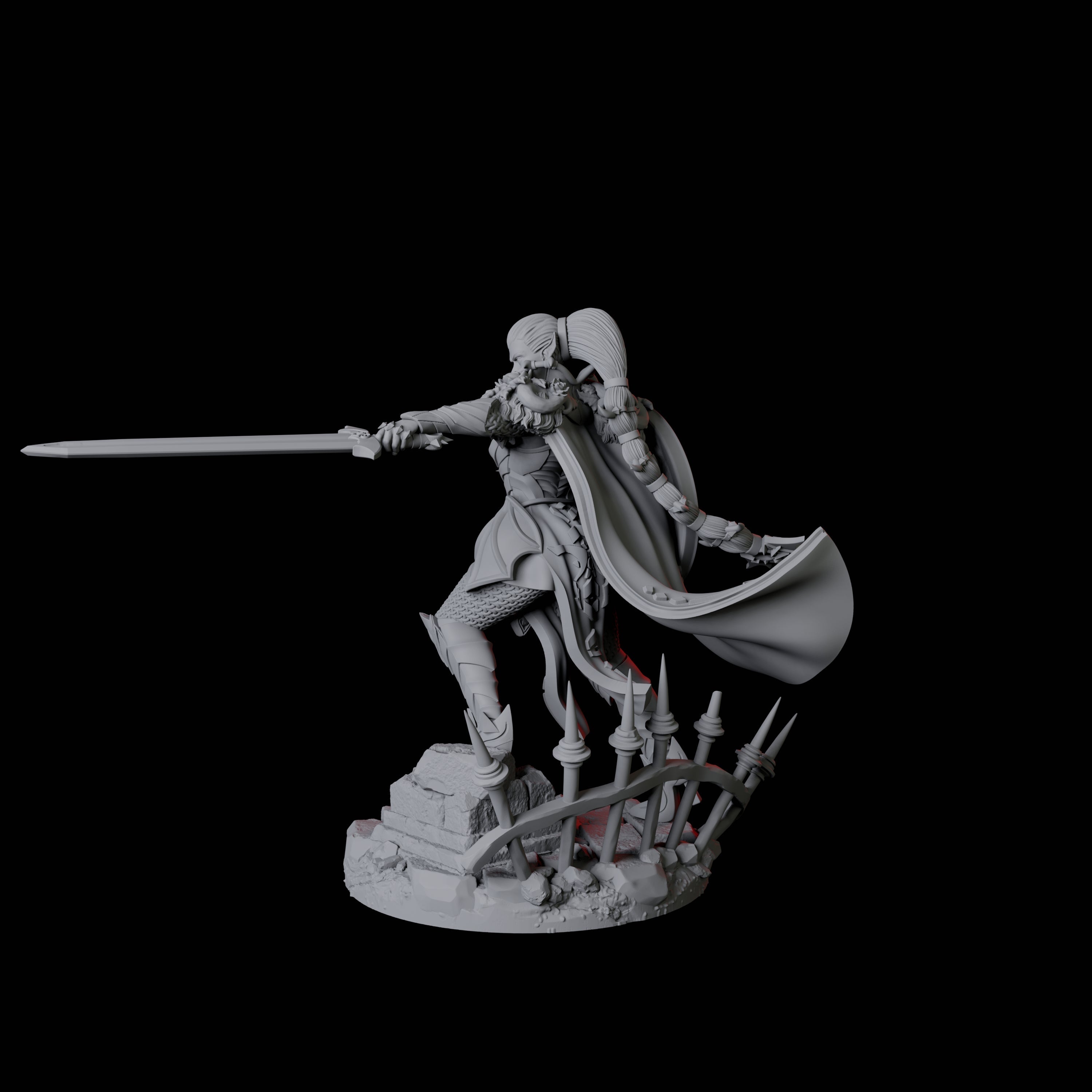 Vampire Warrior A Miniature for Dungeons and Dragons, Pathfinder or other TTRPGs