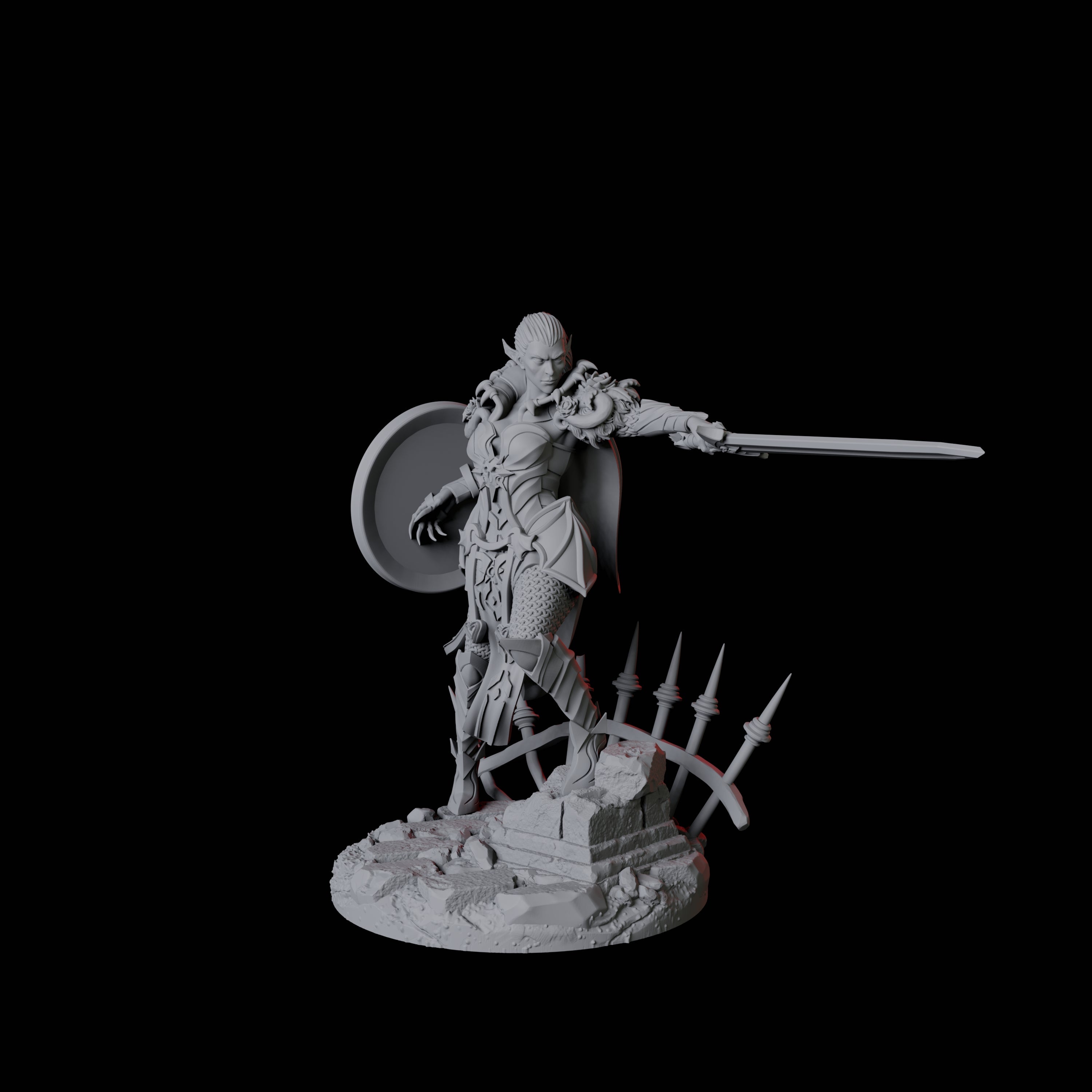 Vampire Warrior A Miniature for Dungeons and Dragons, Pathfinder or other TTRPGs