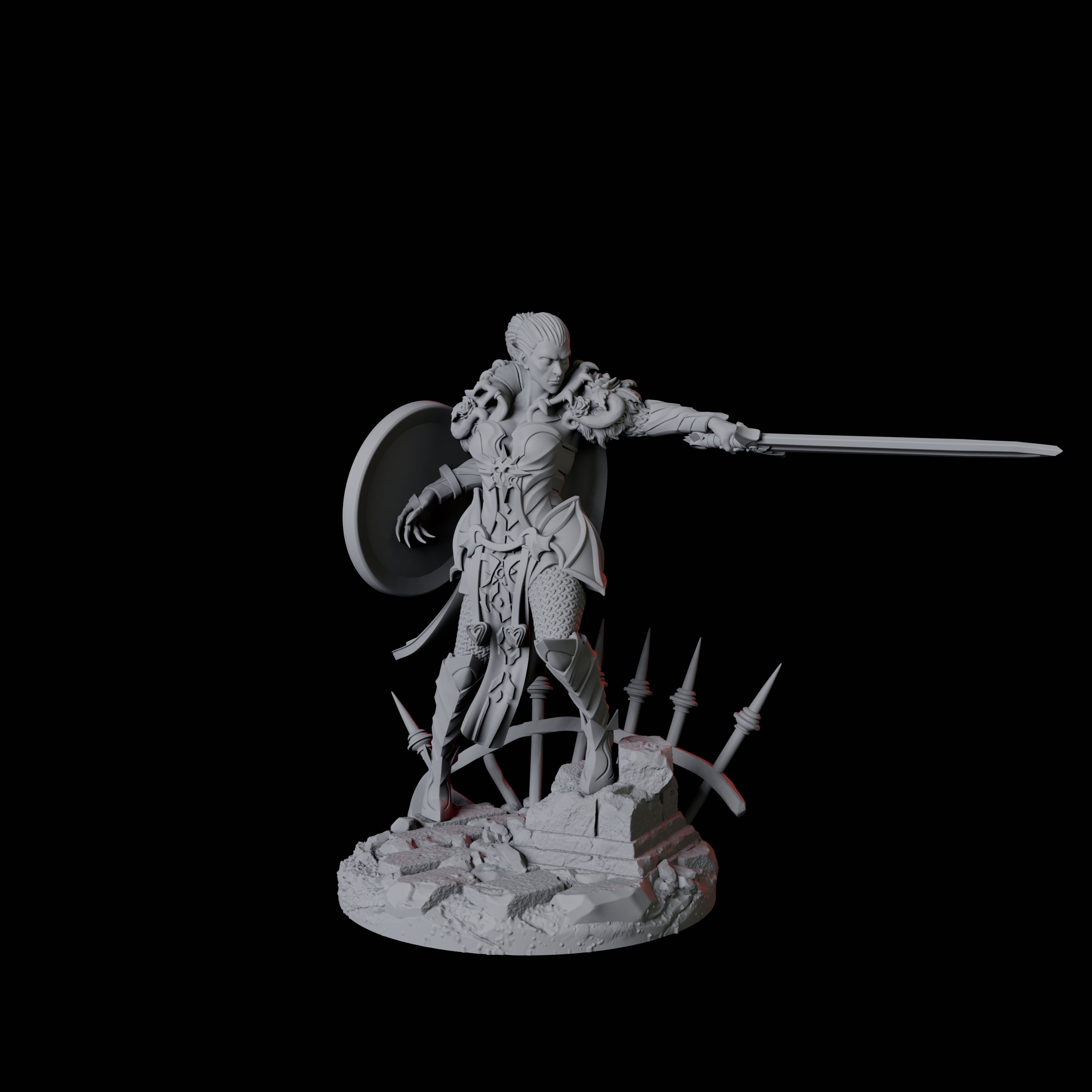 Vampire Warrior A Miniature for Dungeons and Dragons, Pathfinder or other TTRPGs