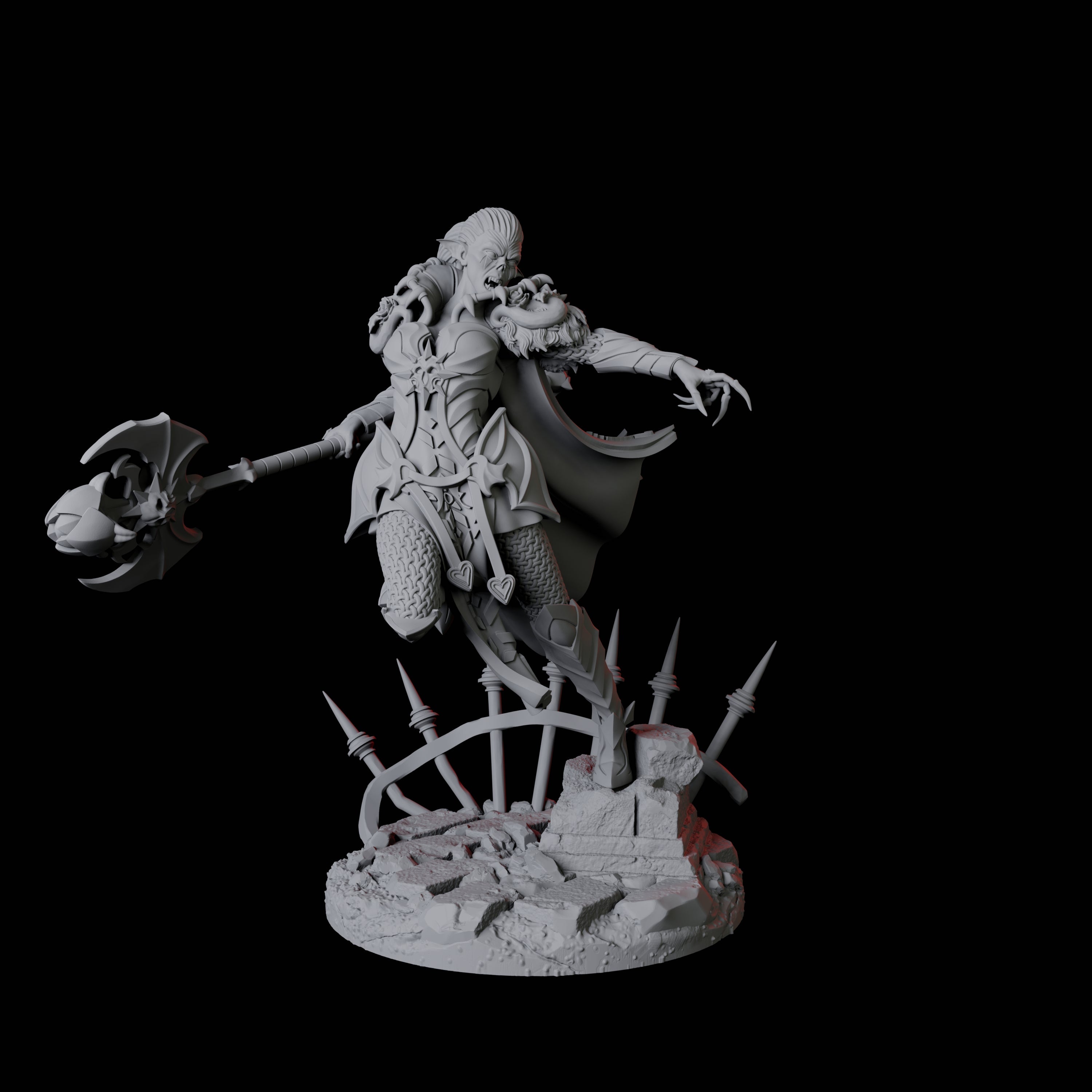 Vampire Warrior B Miniature for Dungeons and Dragons, Pathfinder or other TTRPGs