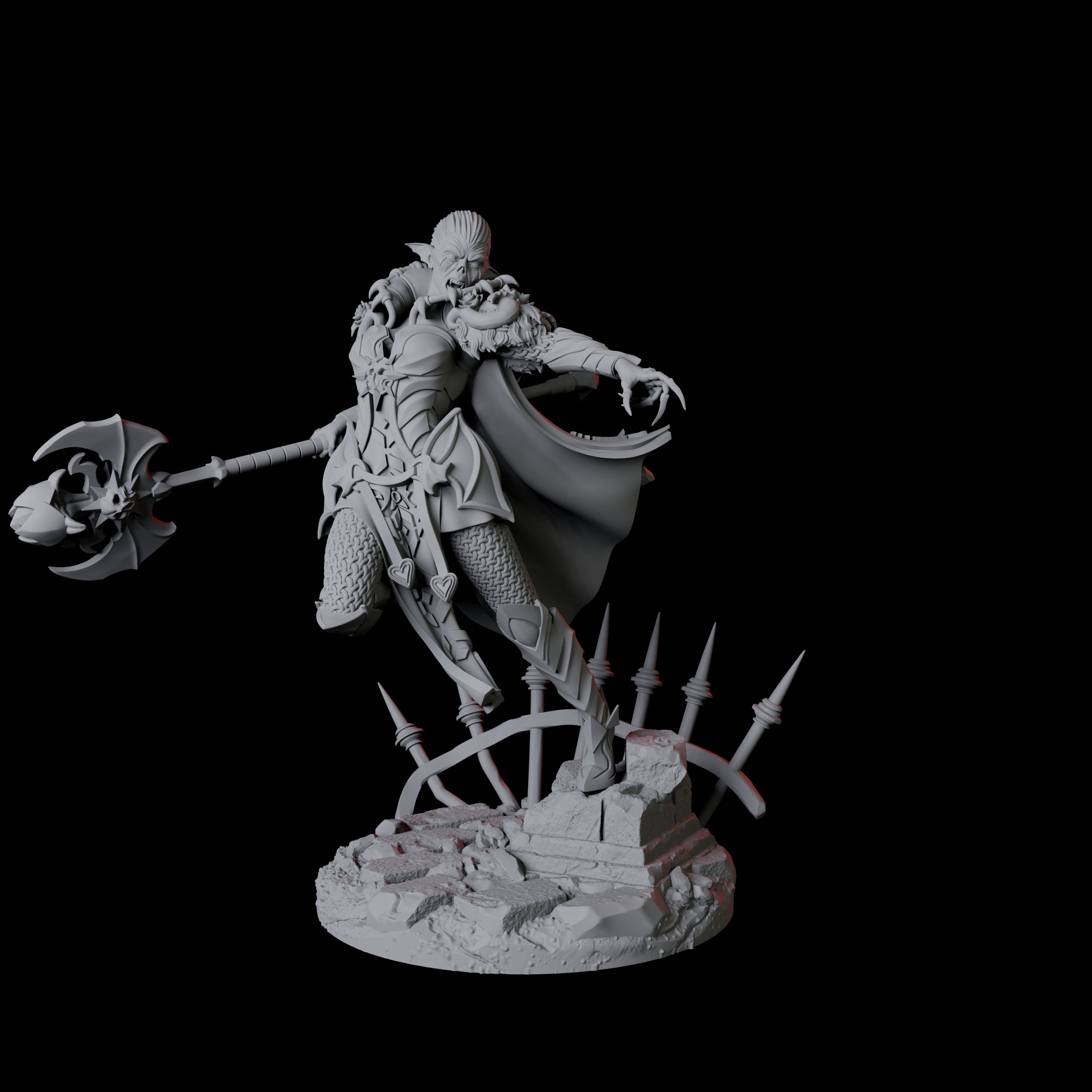 Vampire Warrior B Miniature for Dungeons and Dragons, Pathfinder or other TTRPGs