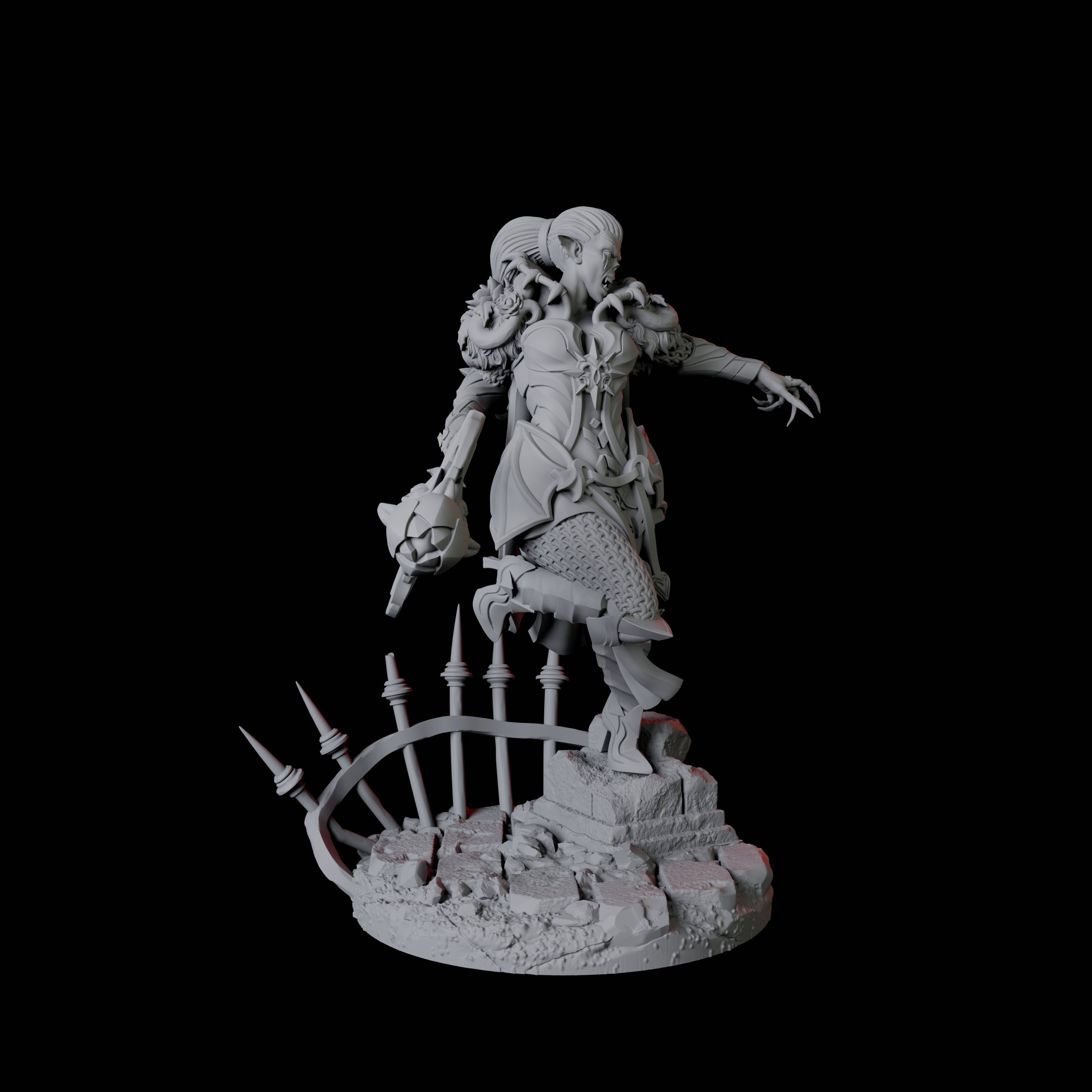 Vampire Warrior B Miniature for Dungeons and Dragons, Pathfinder or other TTRPGs