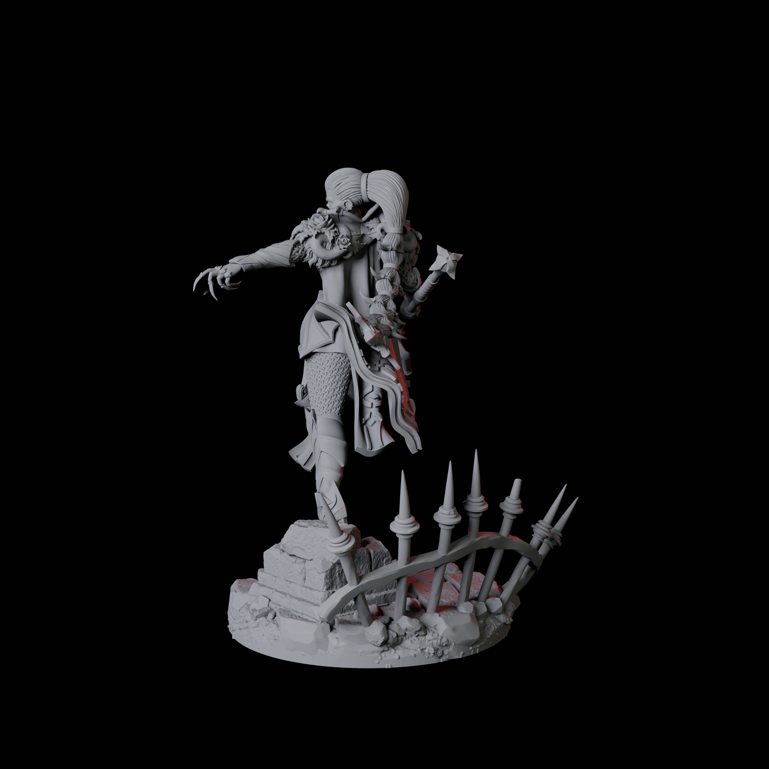Vampire Warrior B Miniature for Dungeons and Dragons, Pathfinder or other TTRPGs