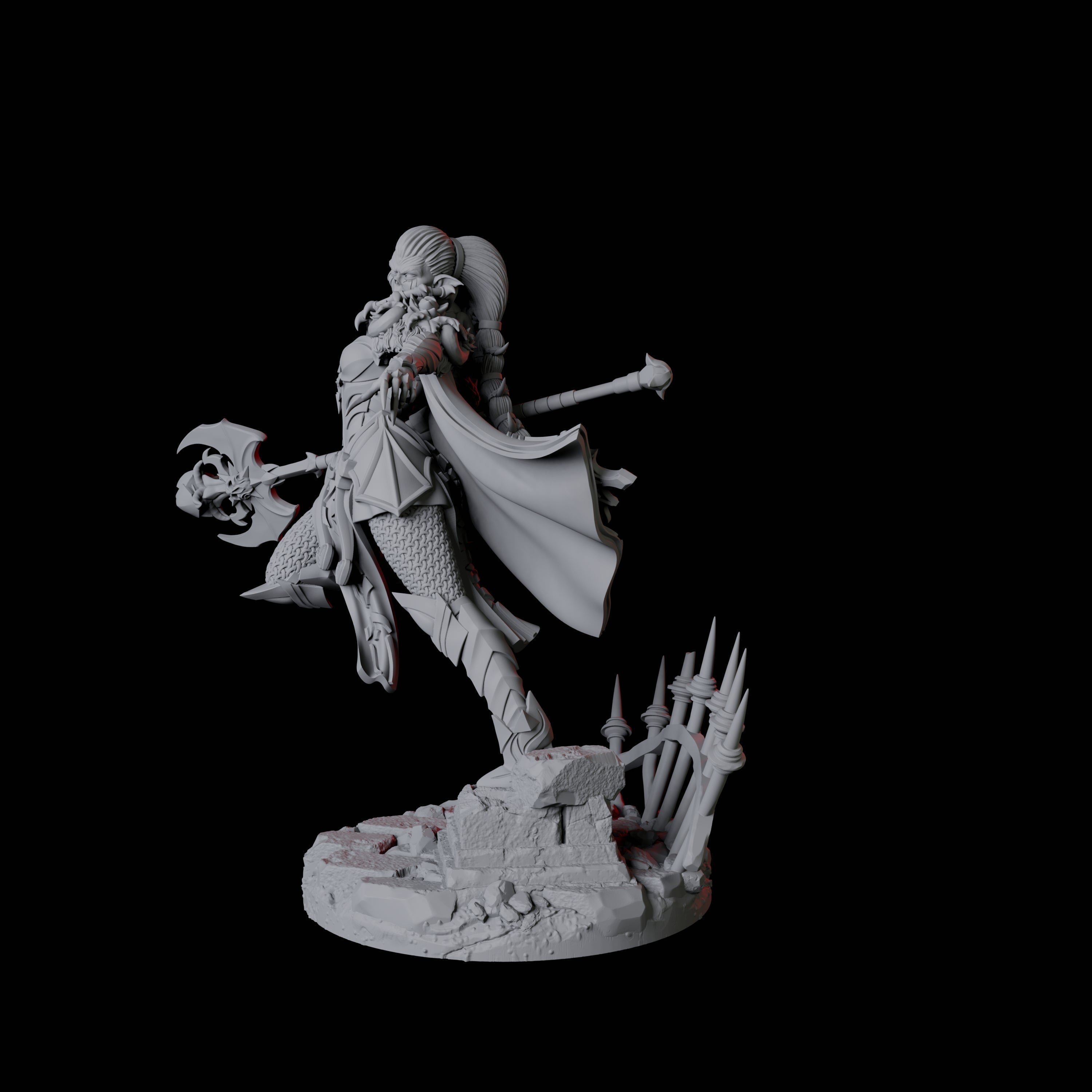 Vampire Warrior B Miniature for Dungeons and Dragons, Pathfinder or other TTRPGs