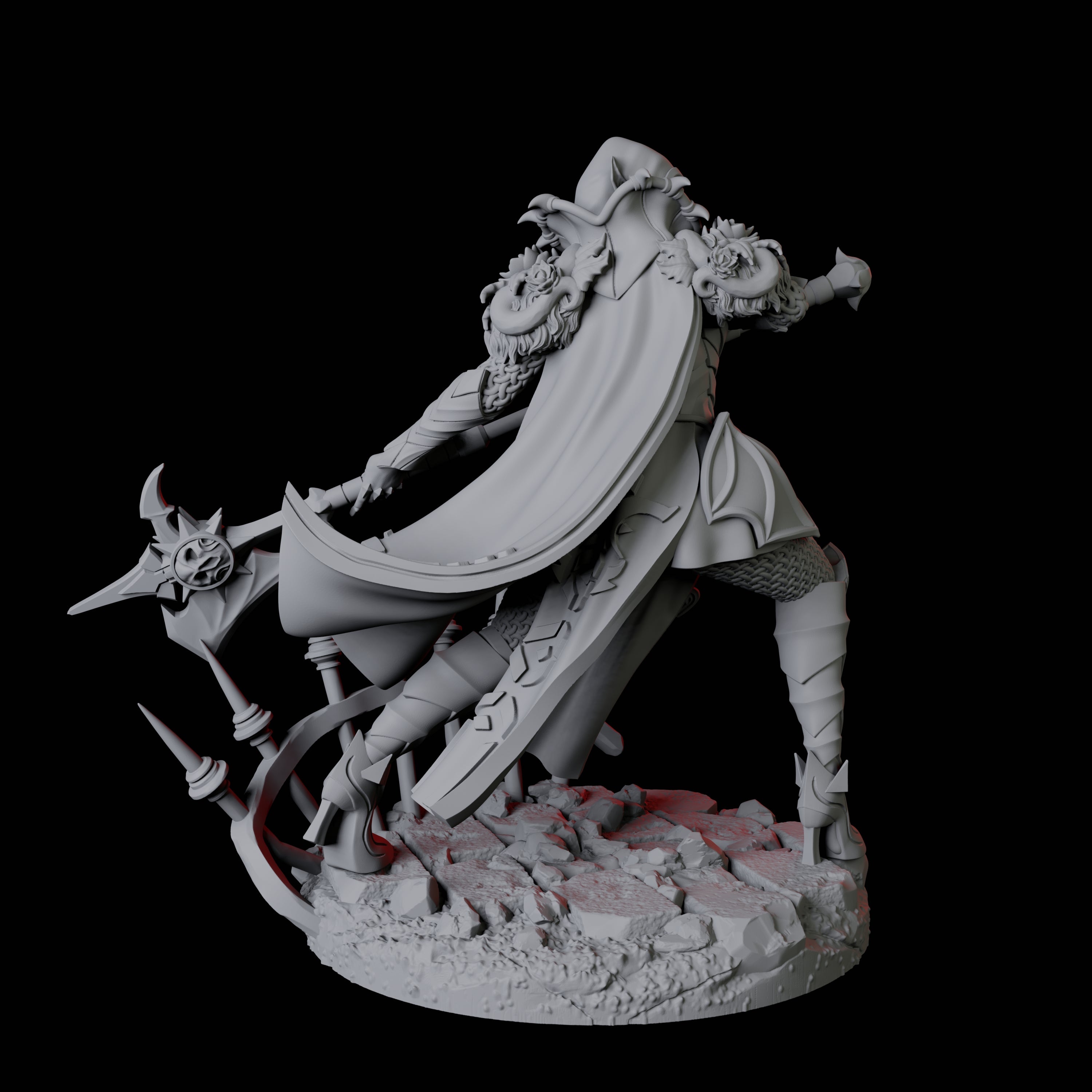 Vampire Warrior C Miniature for Dungeons and Dragons, Pathfinder or other TTRPGs