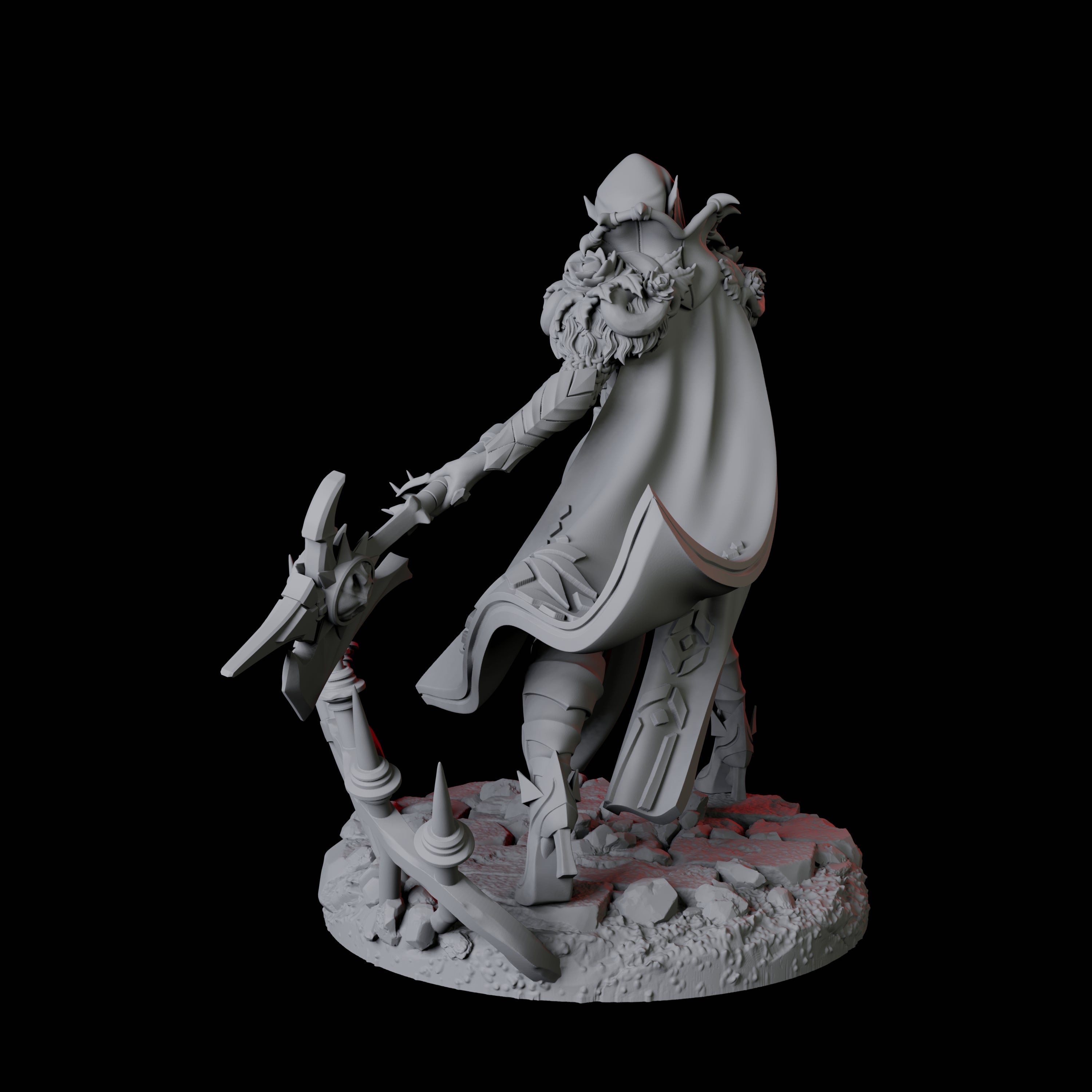 Vampire Warrior C Miniature for Dungeons and Dragons, Pathfinder or other TTRPGs