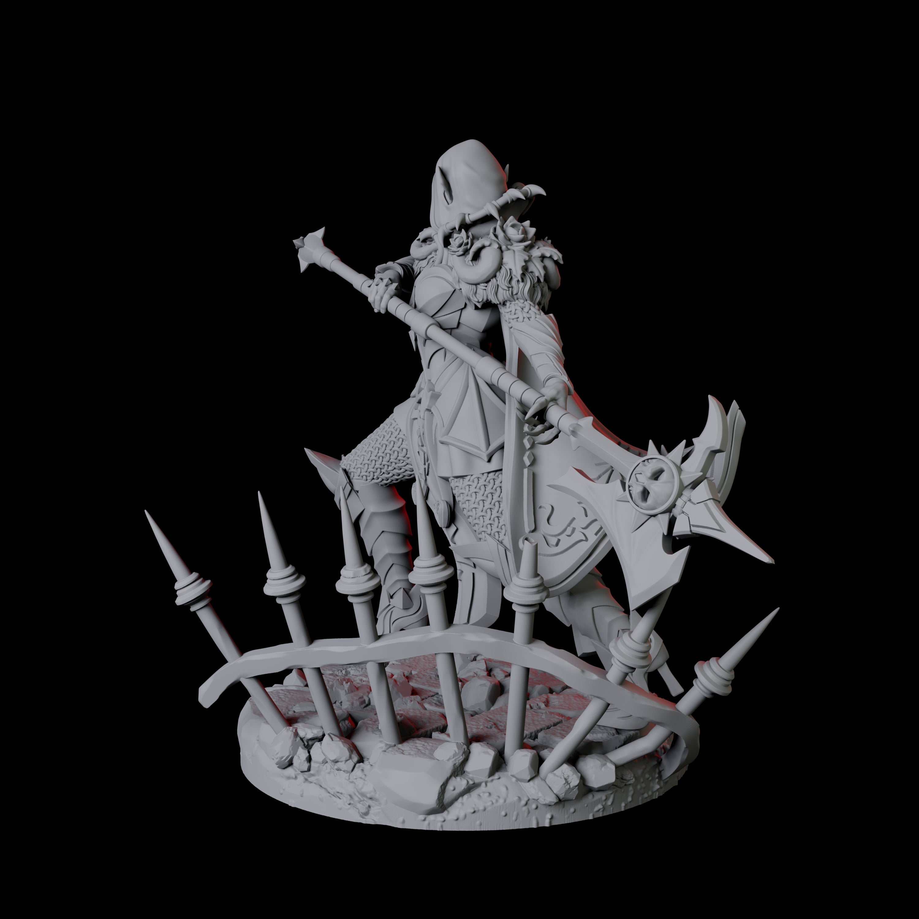 Vampire Warrior C Miniature for Dungeons and Dragons, Pathfinder or other TTRPGs