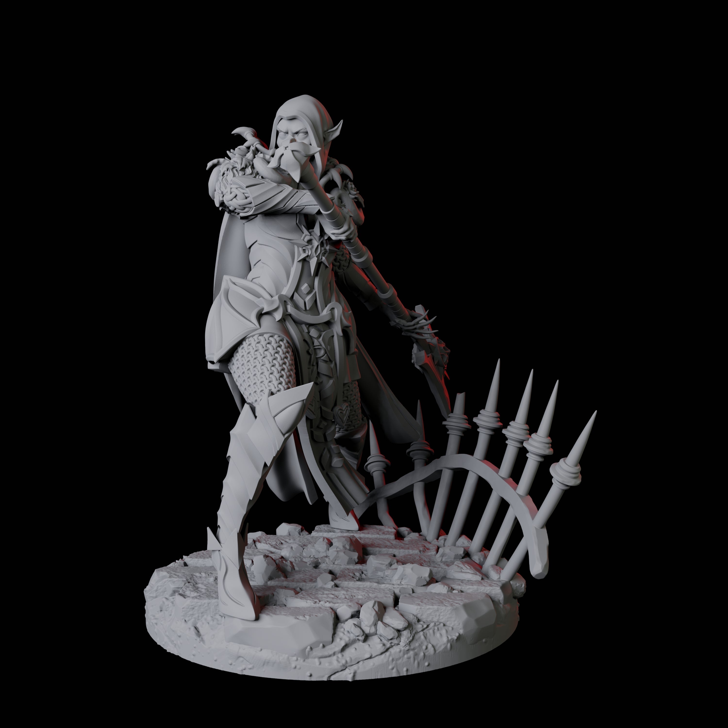 Vampire Warrior C Miniature for Dungeons and Dragons, Pathfinder or other TTRPGs