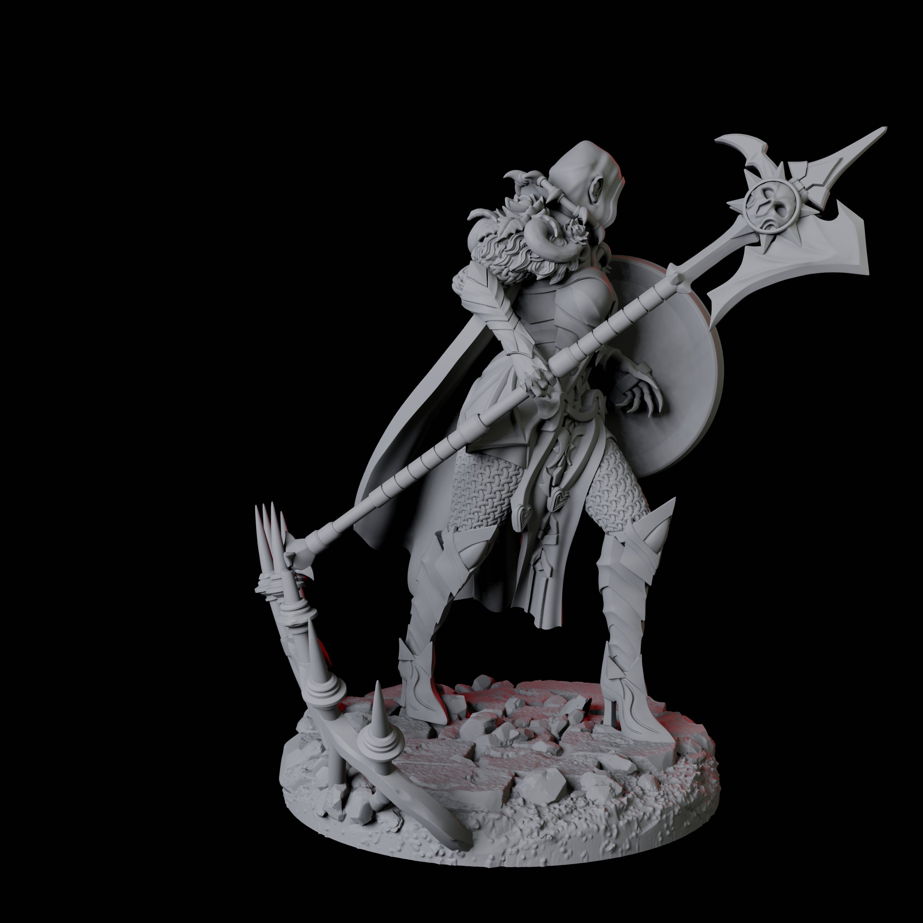 Vampire Warrior D Miniature for Dungeons and Dragons, Pathfinder or other TTRPGs