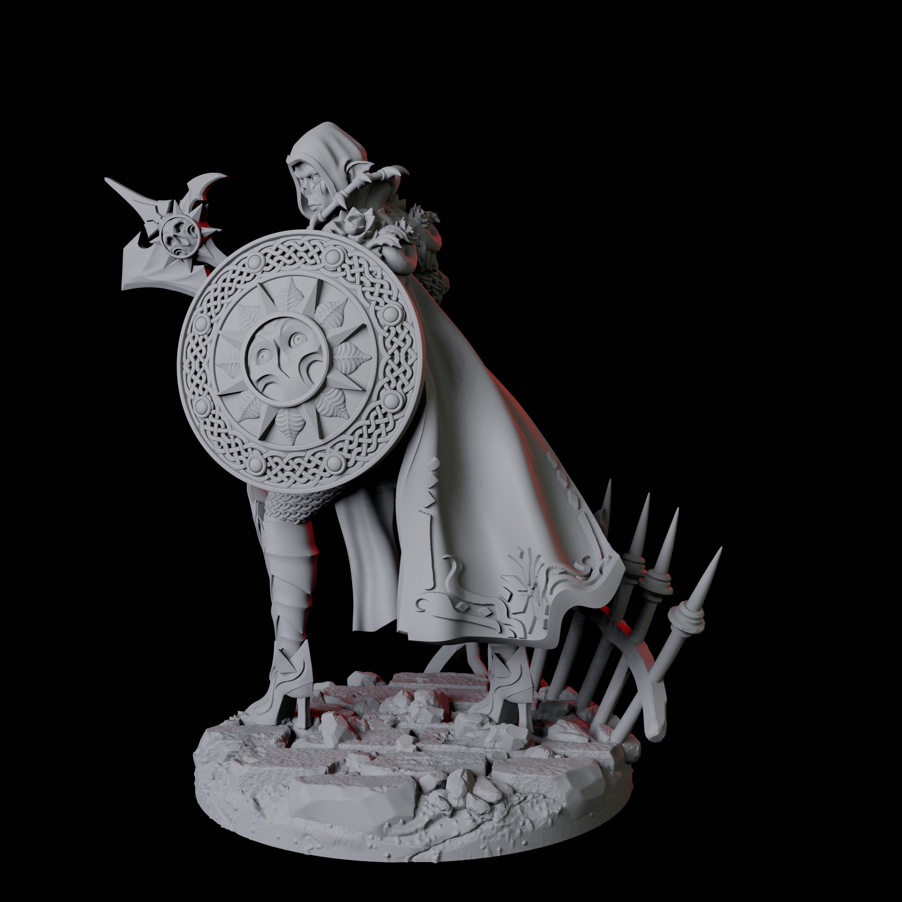 Vampire Warrior D Miniature for Dungeons and Dragons, Pathfinder or other TTRPGs