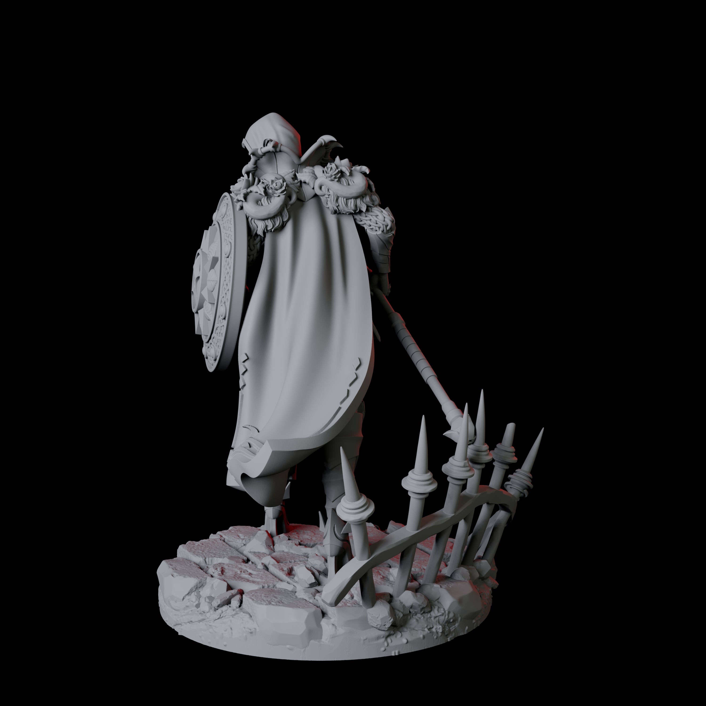 Vampire Warrior D Miniature for Dungeons and Dragons, Pathfinder or other TTRPGs