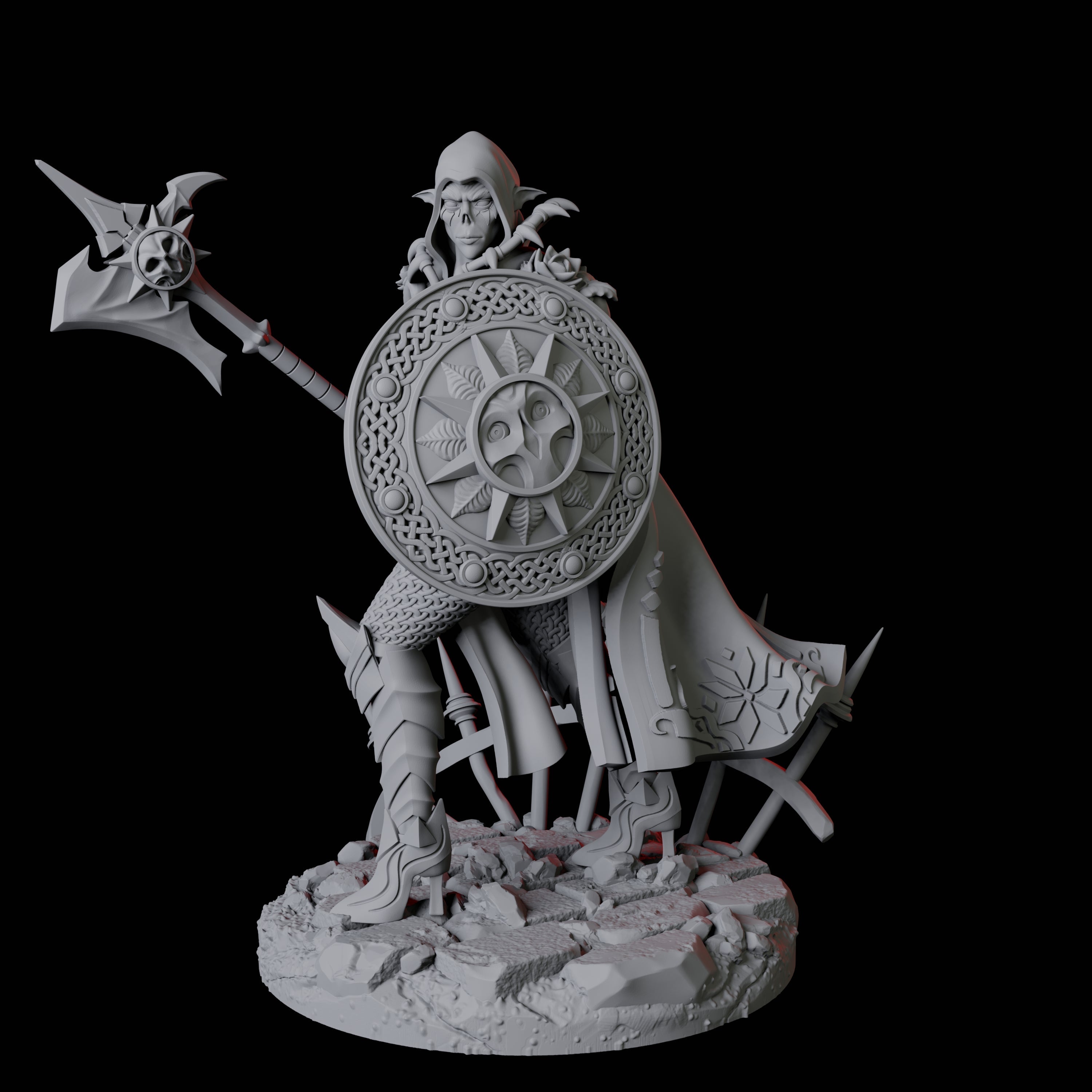 Vampire Warrior D Miniature for Dungeons and Dragons, Pathfinder or other TTRPGs