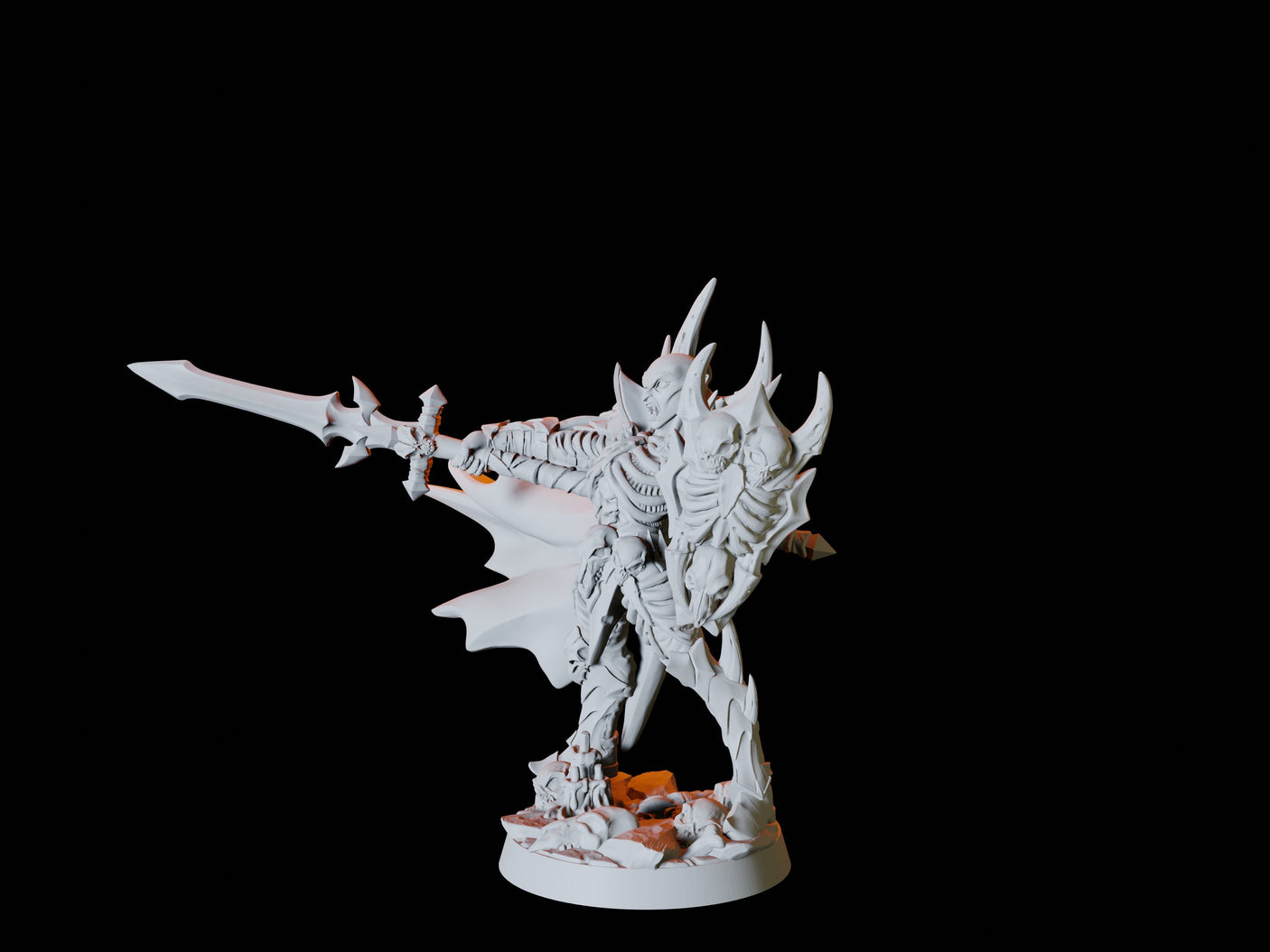 Vampire Warrior Miniature for Dungeons and Dragons, Pathfinder or other TTRPGs