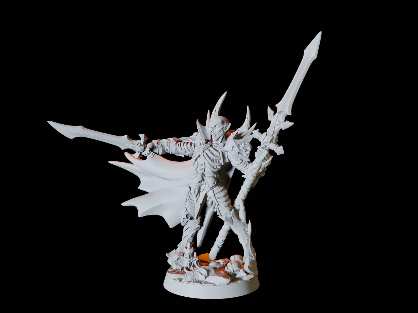 Vampire Warrior Miniature for Dungeons and Dragons, Pathfinder or other TTRPGs