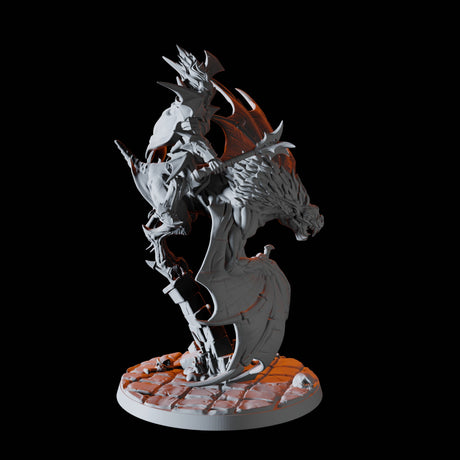 Vampire on Giant Bat B Miniature for Dungeons and Dragons, Pathfinder or other TTRPGs