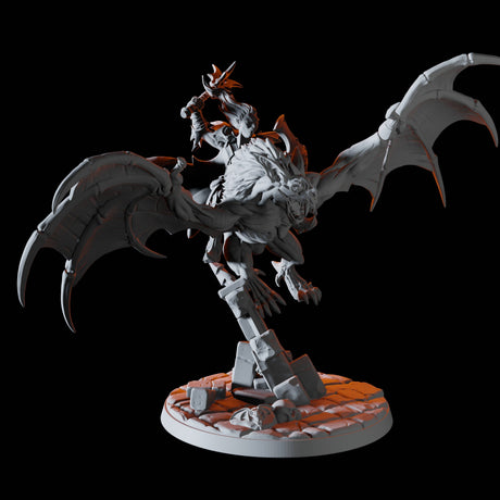 Vampire on Giant Bat D Miniature for Dungeons and Dragons, Pathfinder or other TTRPGs