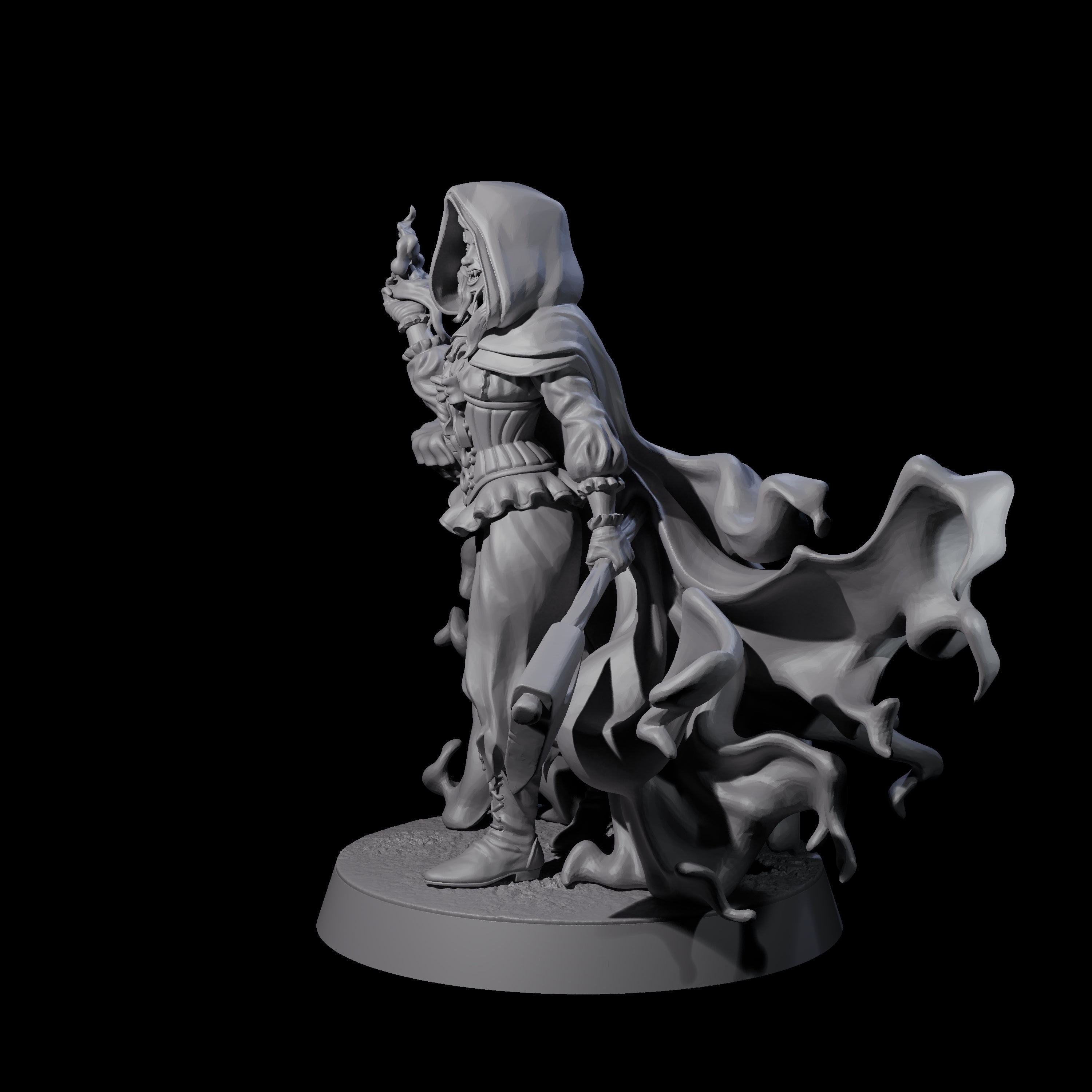 Vampiric Red Riding Hood Miniature for Dungeons and Dragons, Pathfinder or other TTRPGs