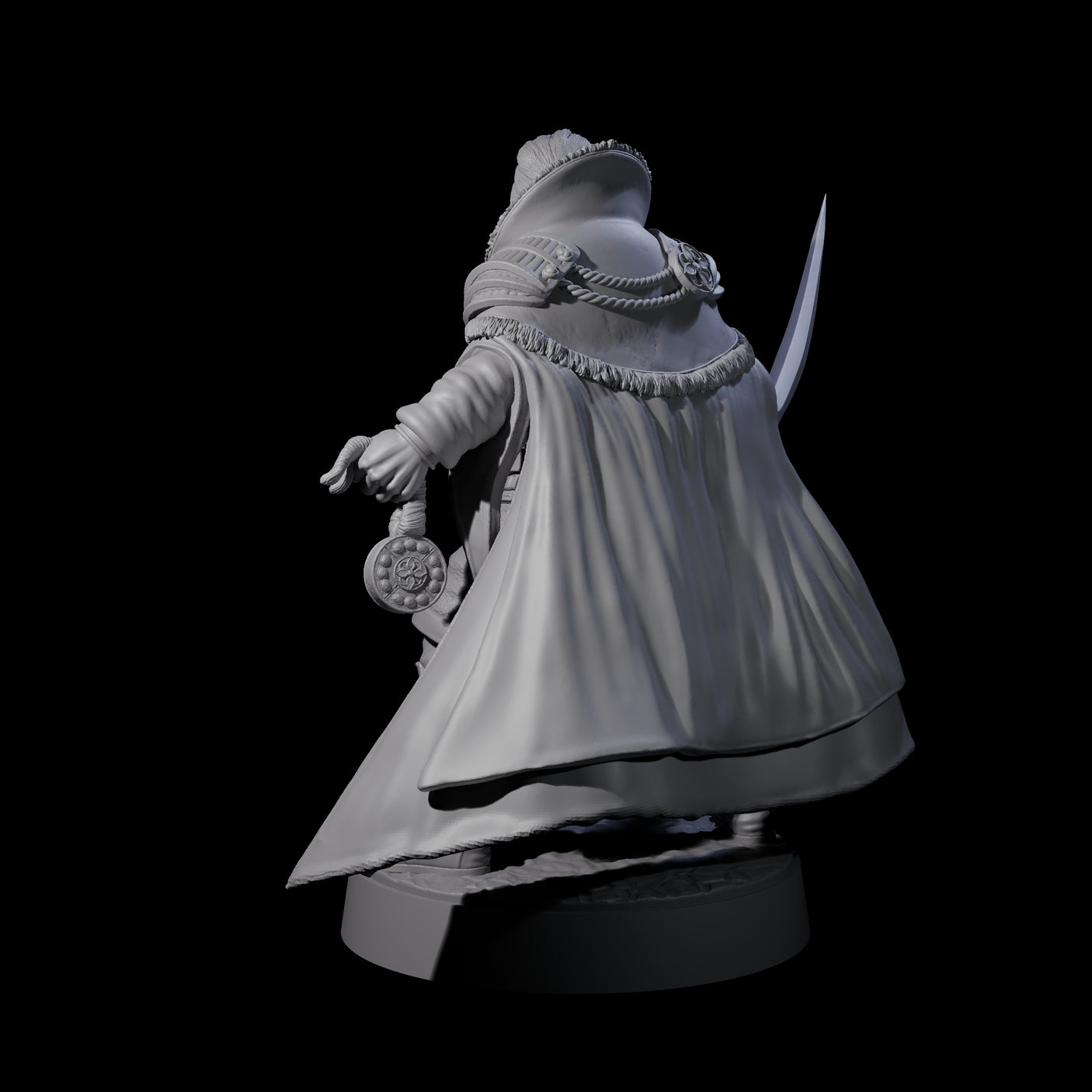 Vazano - Mercenary Company Captain Miniature for Dungeons and Dragons, Pathfinder or other TTRPGs