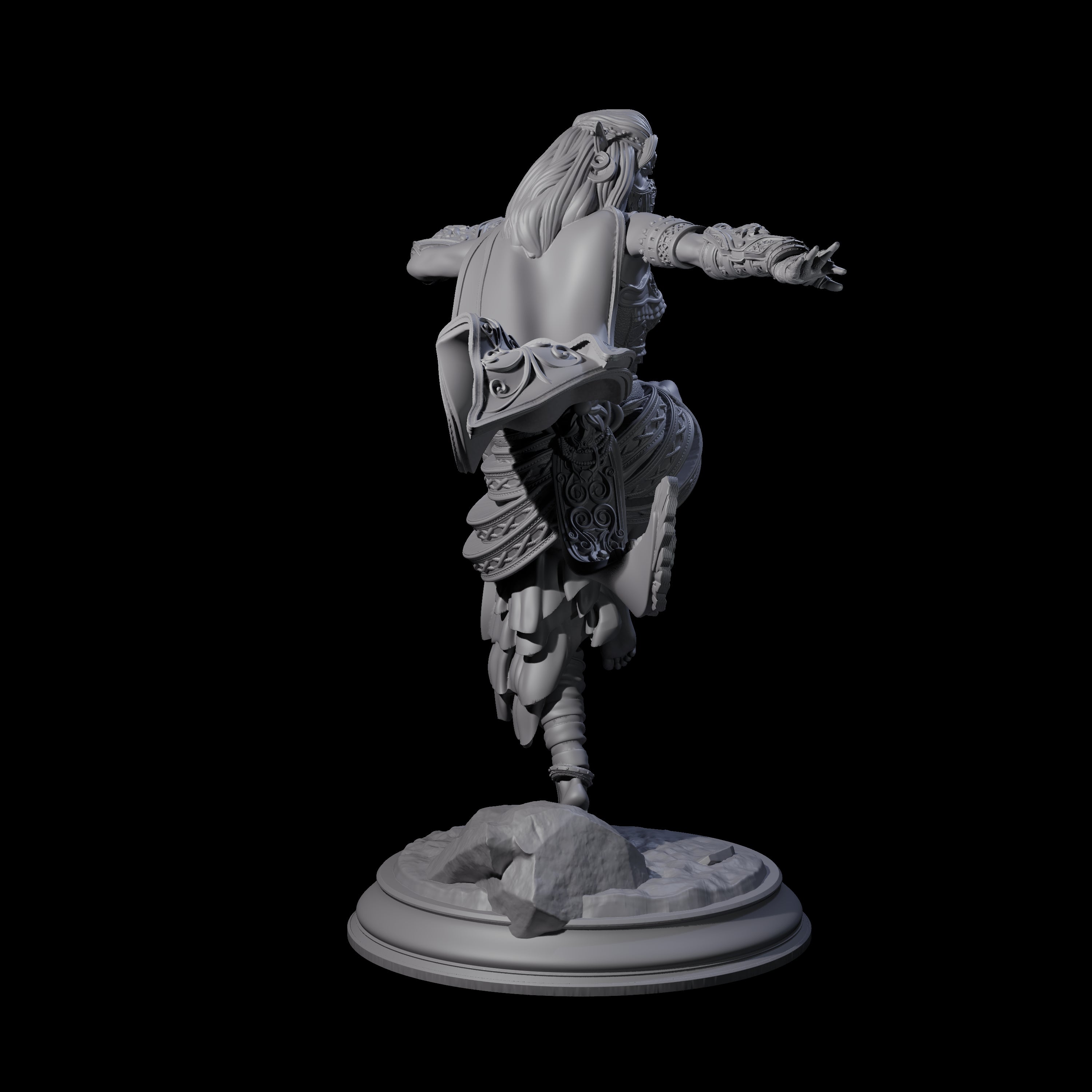 Veiled Elf Monk Miniature for Dungeons and Dragons, Pathfinder or other TTRPGs
