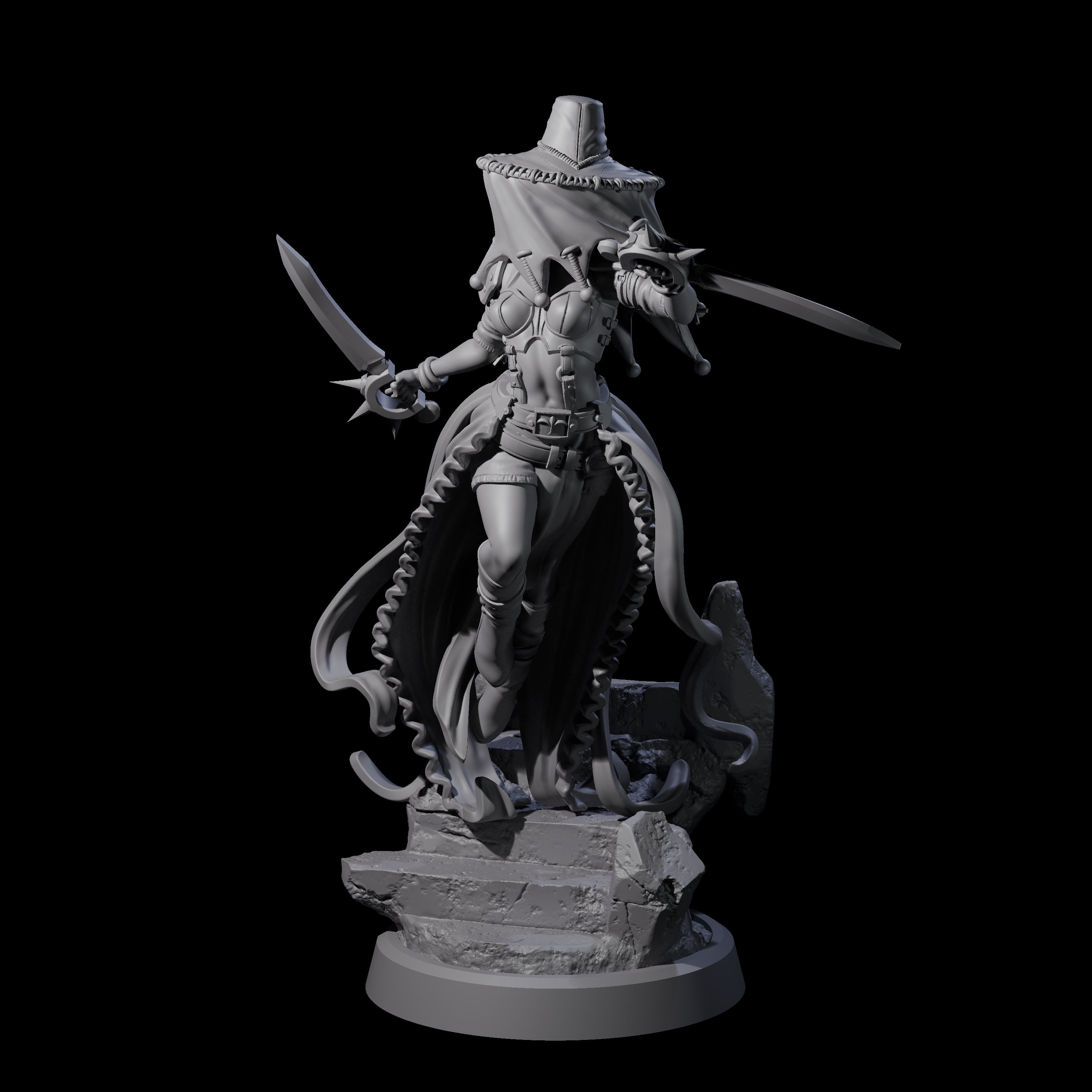 Veiled Striking Assassin Miniature for Dungeons and Dragons, Pathfinder or other TTRPGs