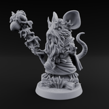 Venerable Mousling Sage Miniature for Dungeons and Dragons, Pathfinder or other TTRPGs