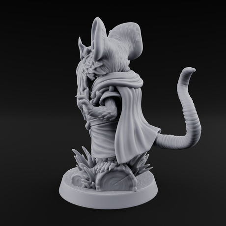 Venerable Mousling Sage Miniature for Dungeons and Dragons, Pathfinder or other TTRPGs