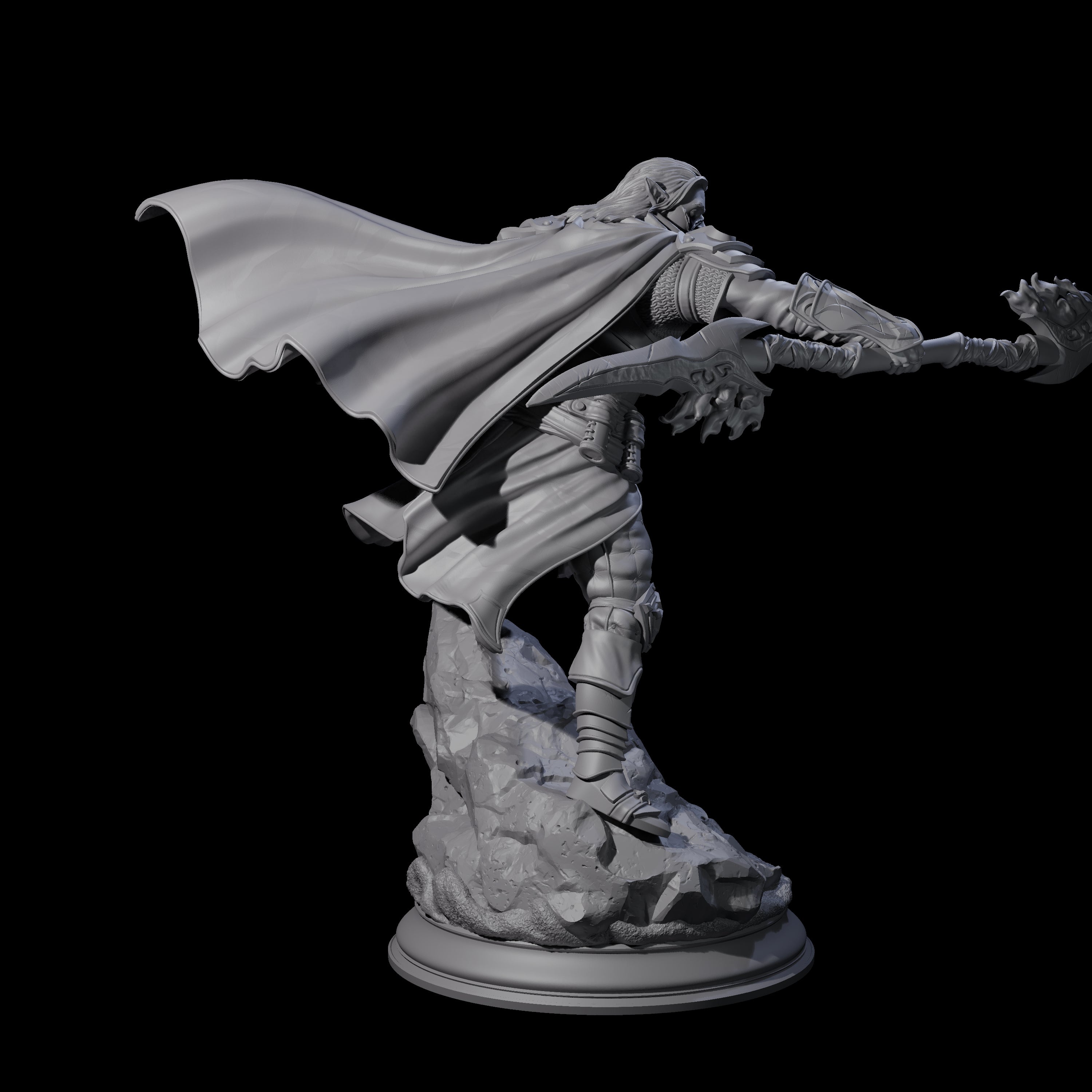 Veteran Elf Warrior Miniature for Dungeons and Dragons, Pathfinder or other TTRPGs