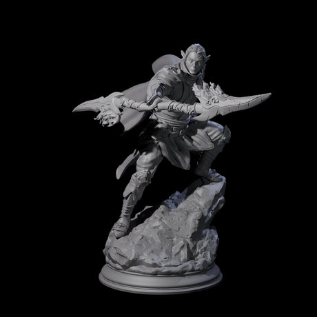Veteran Elf Warrior Miniature for Dungeons and Dragons, Pathfinder or other TTRPGs