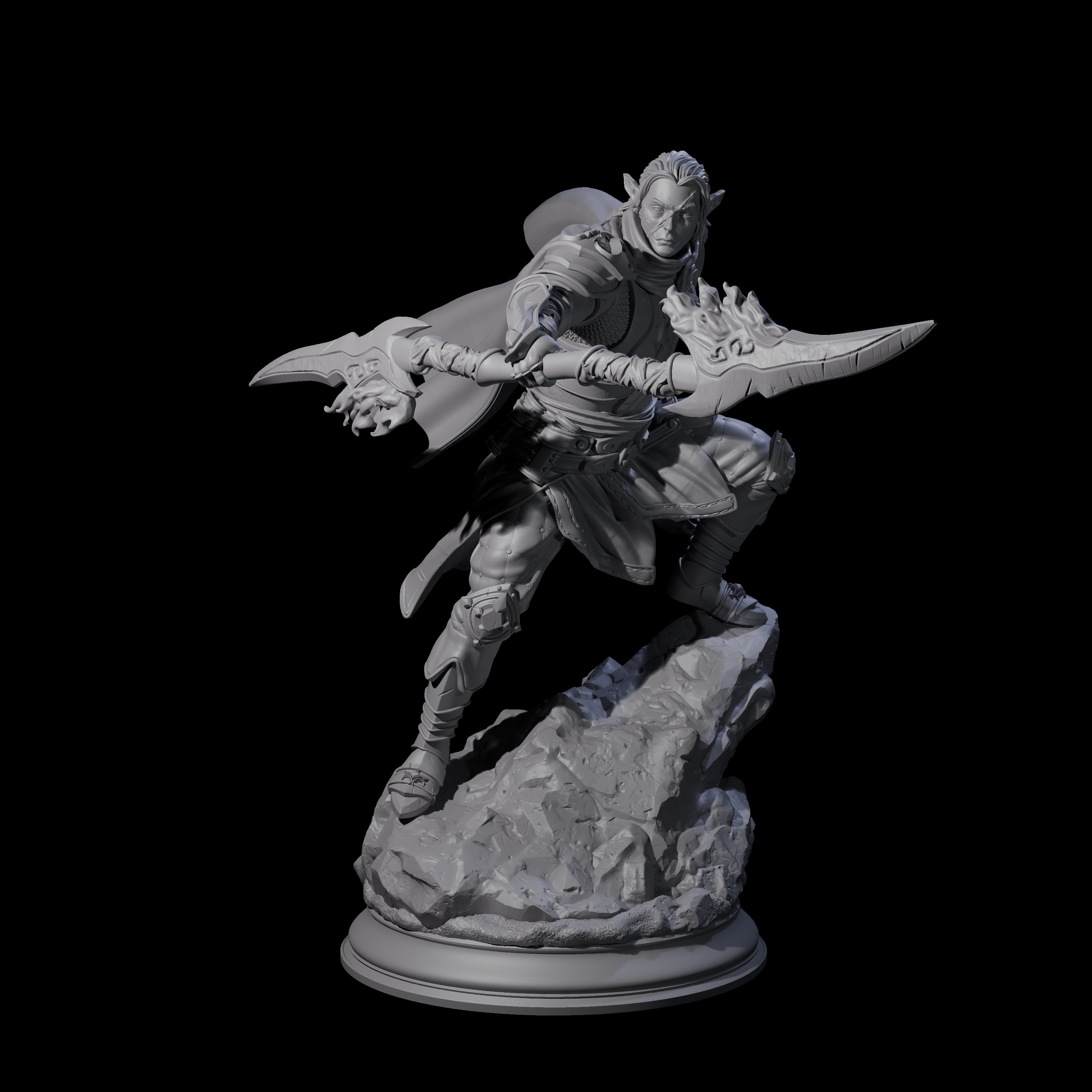 Veteran Elf Warrior Miniature for Dungeons and Dragons, Pathfinder or other TTRPGs