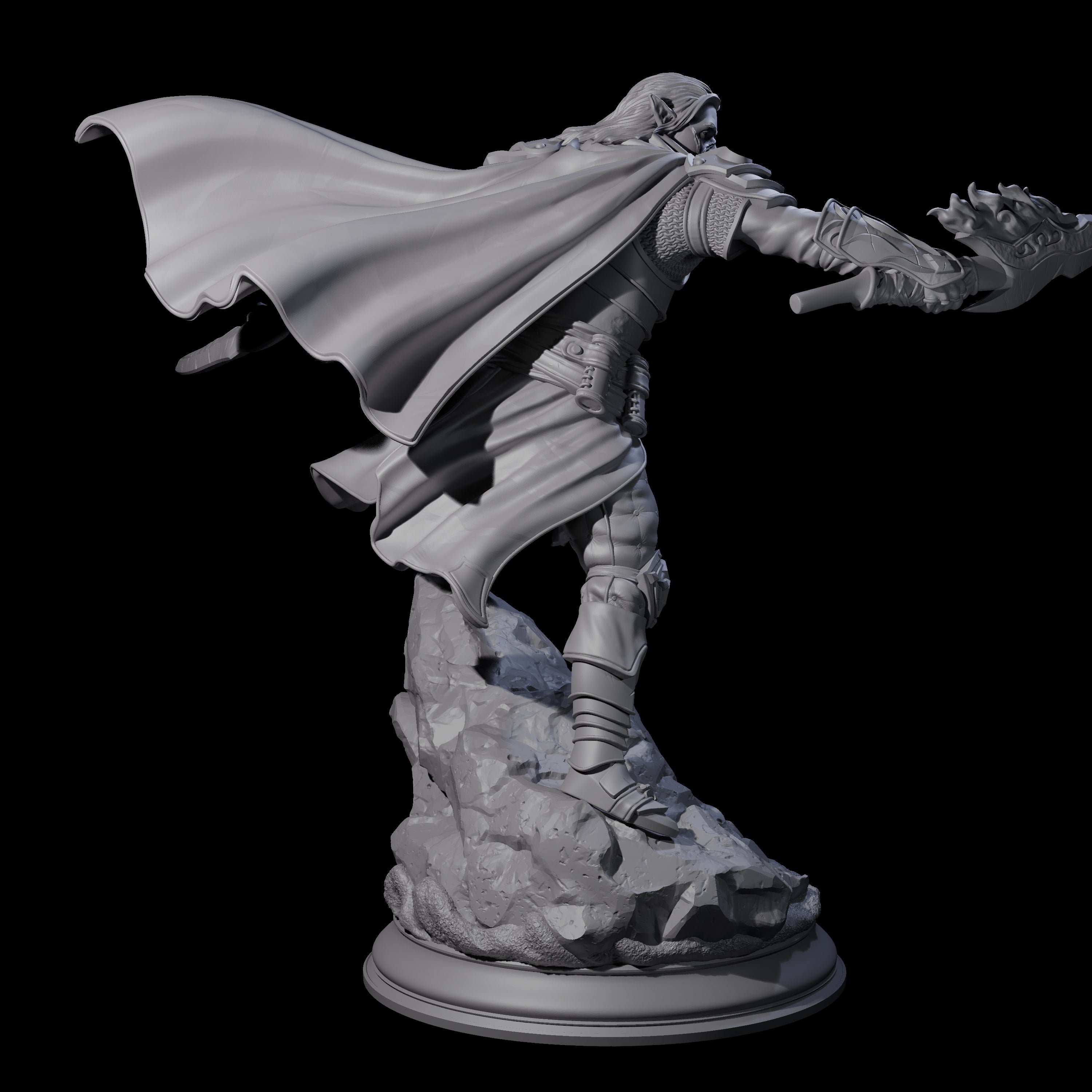 Veteran Elf Warrior Miniature for Dungeons and Dragons, Pathfinder or other TTRPGs