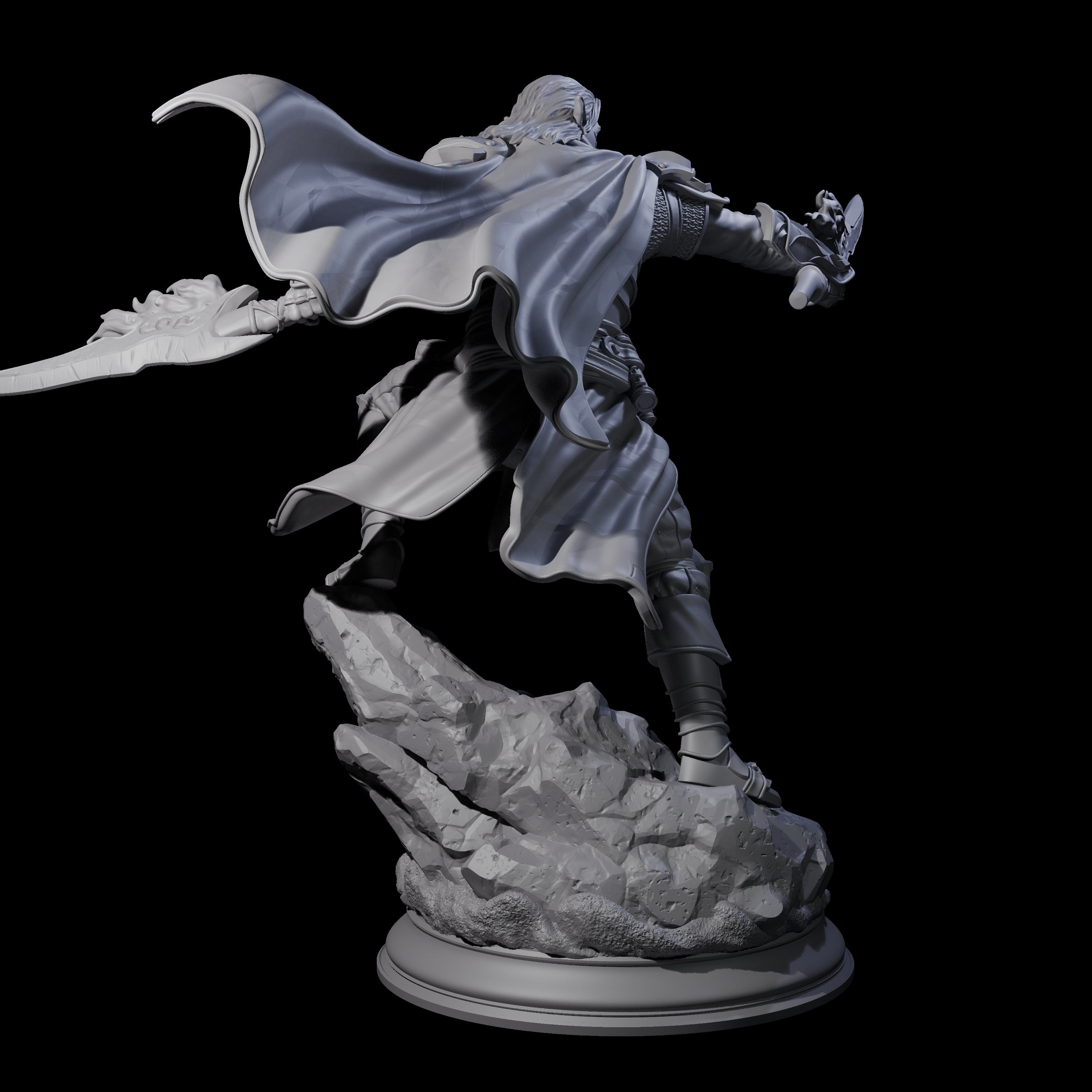 Veteran Elf Warrior Miniature for Dungeons and Dragons, Pathfinder or other TTRPGs