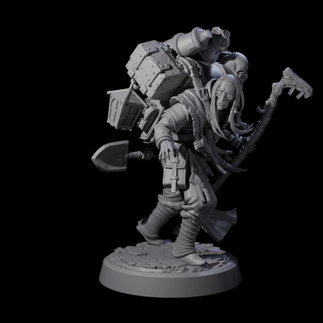 Veteran Graverobber Human Warrior Miniature for Dungeons and Dragons, Pathfinder or other TTRPGs