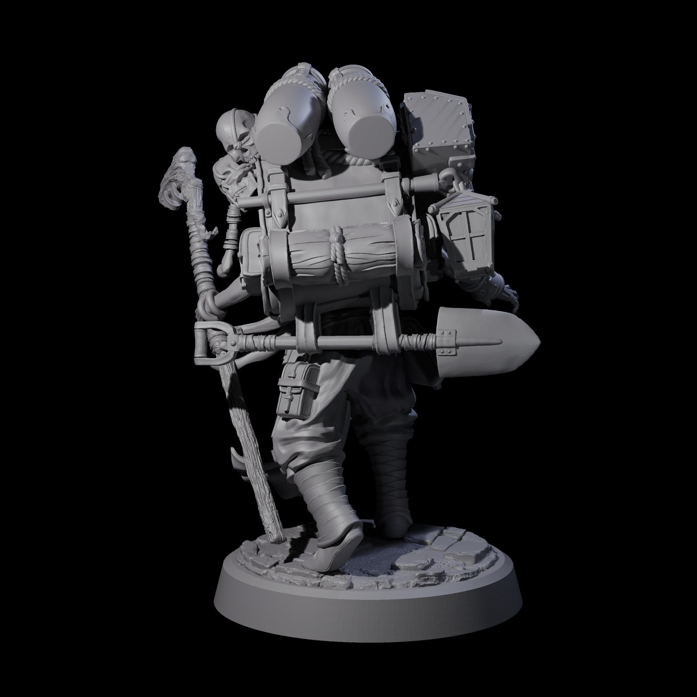 Veteran Graverobber Human Warrior Miniature for Dungeons and Dragons, Pathfinder or other TTRPGs