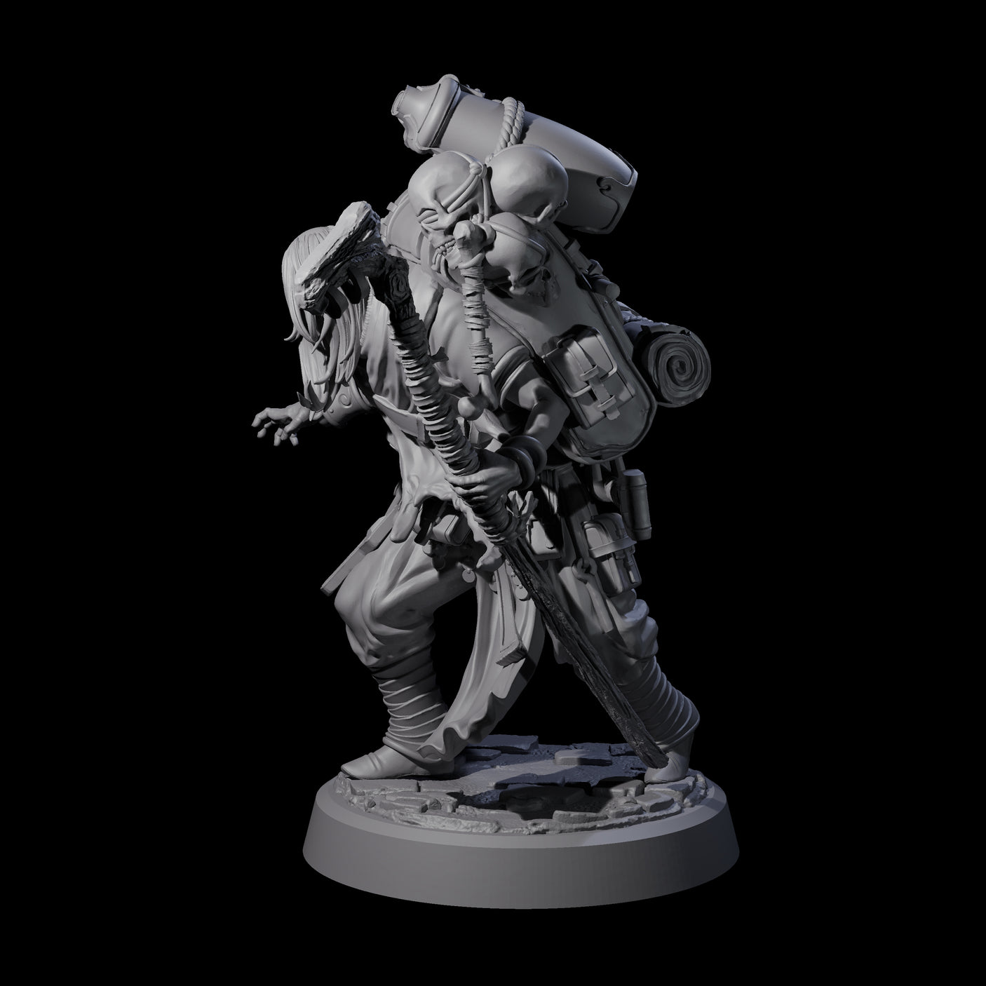 Veteran Graverobber Human Warrior Miniature for Dungeons and Dragons, Pathfinder or other TTRPGs