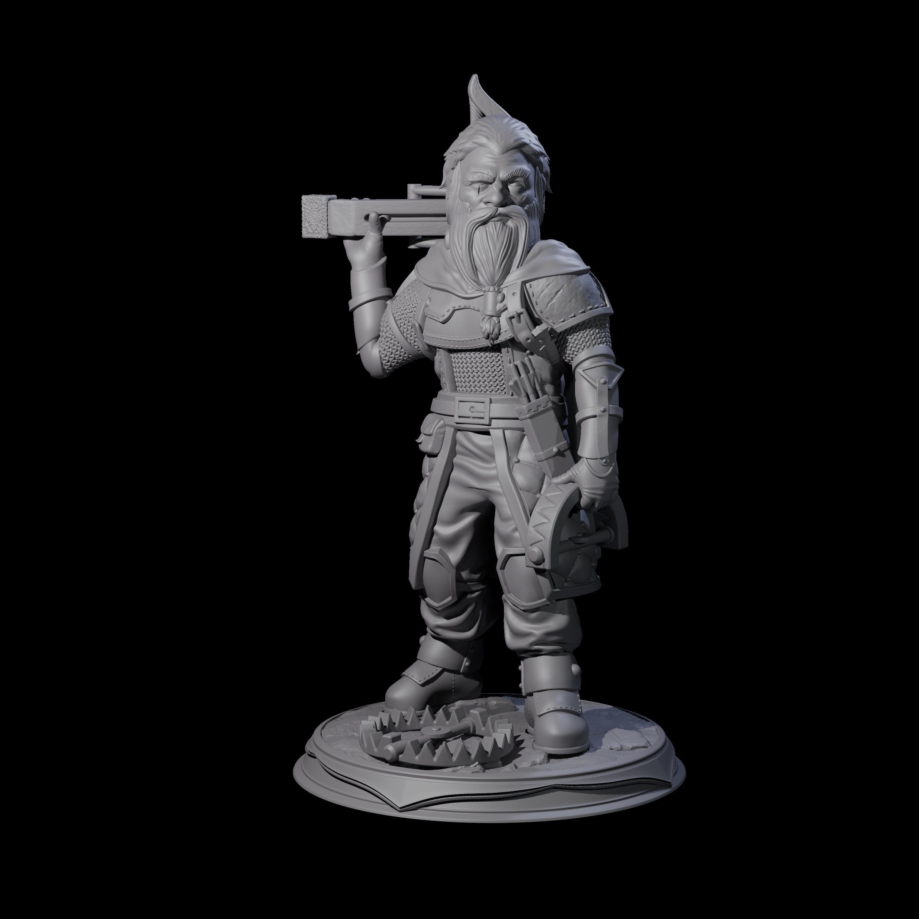 Veteran Halfling Hunter Miniature for Dungeons and Dragons, Pathfinder or other TTRPGs