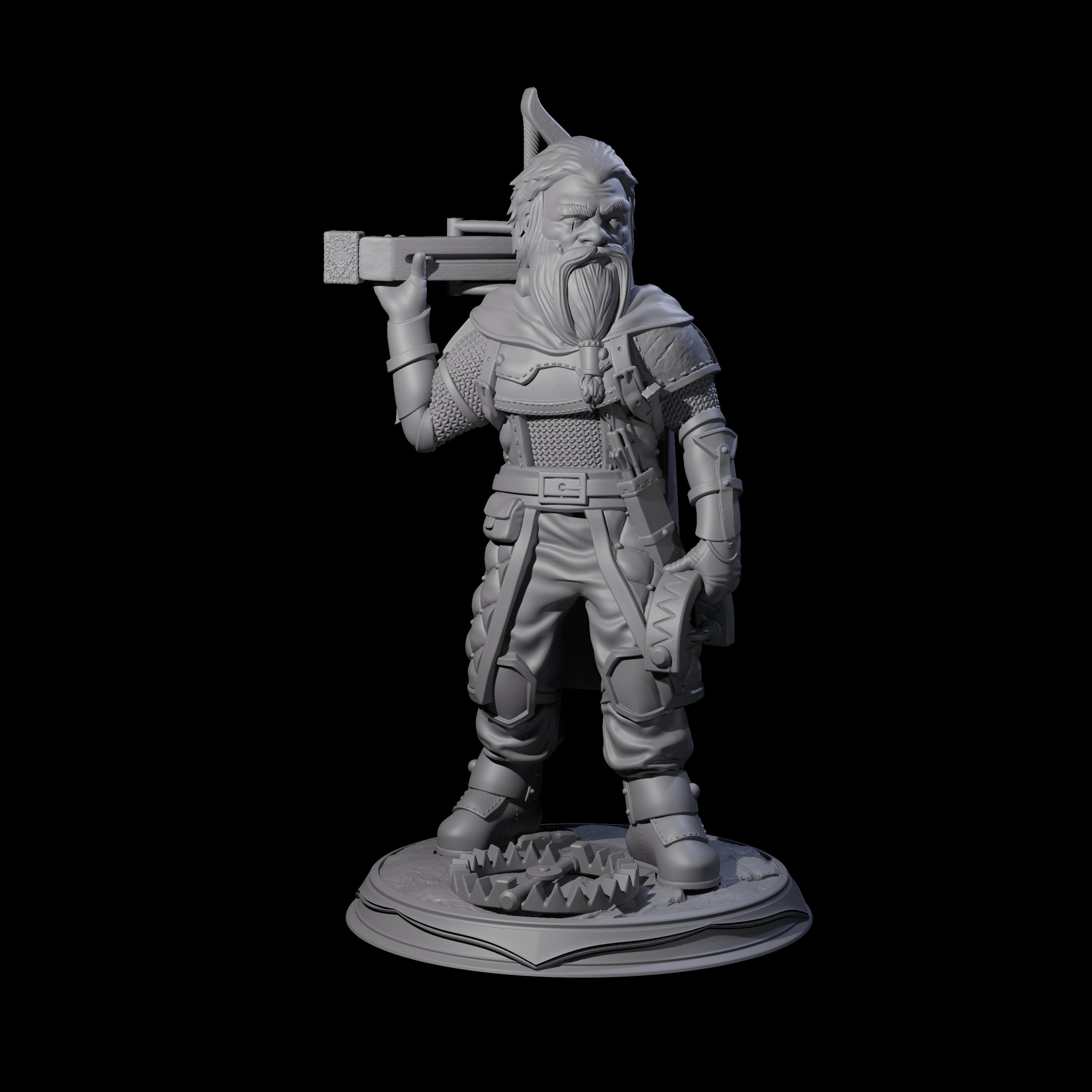 Veteran Halfling Hunter Miniature for Dungeons and Dragons, Pathfinder or other TTRPGs