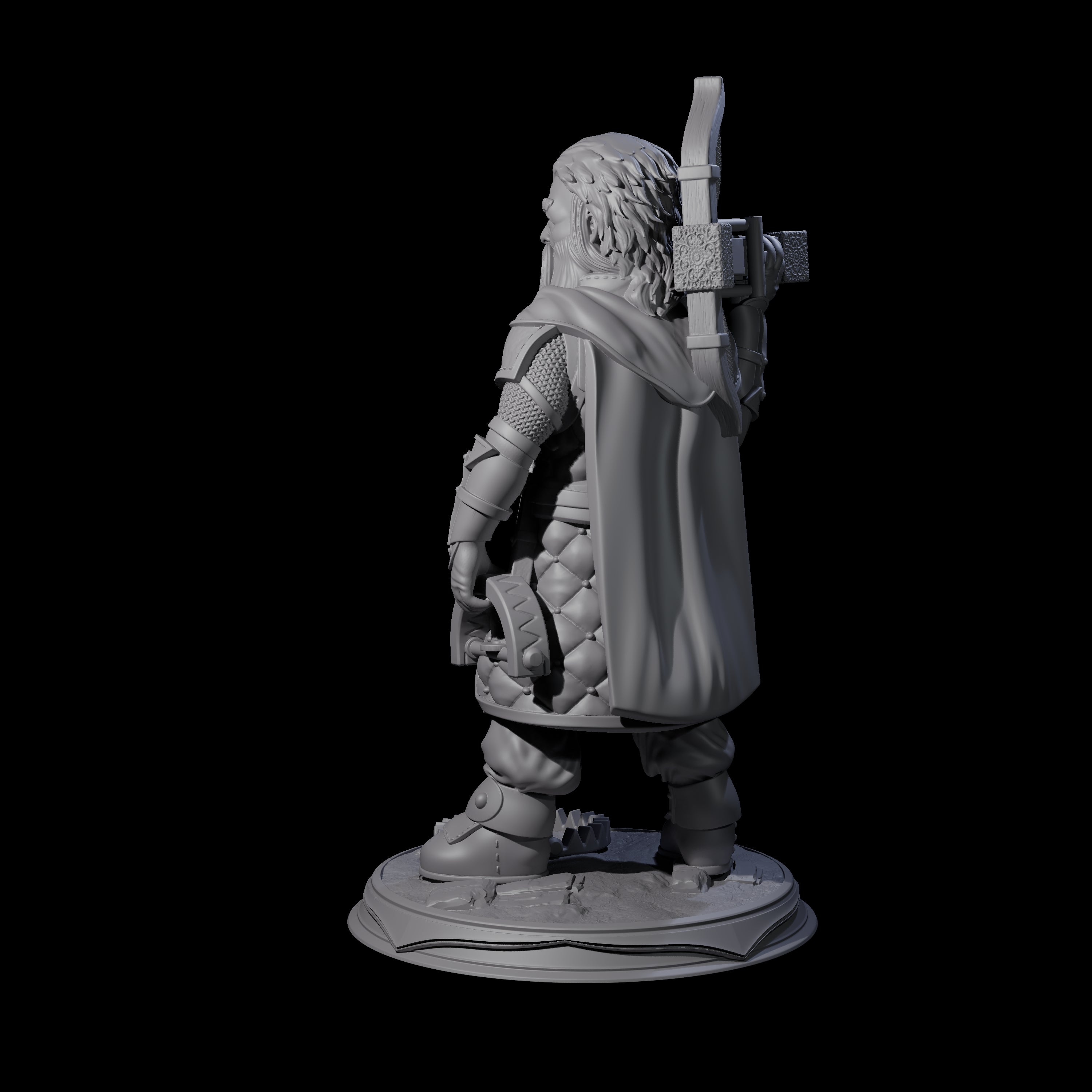 Veteran Halfling Hunter Miniature for Dungeons and Dragons, Pathfinder or other TTRPGs