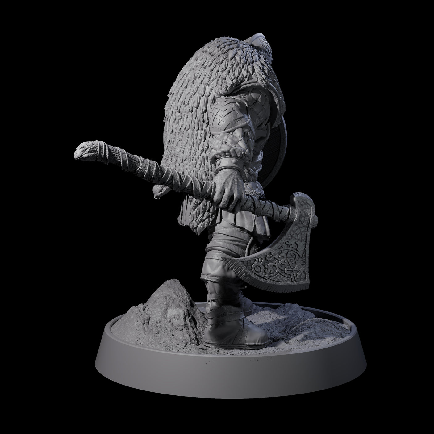 Veteran Viking Warrior A Miniature for Dungeons and Dragons, Pathfinder or other TTRPGs