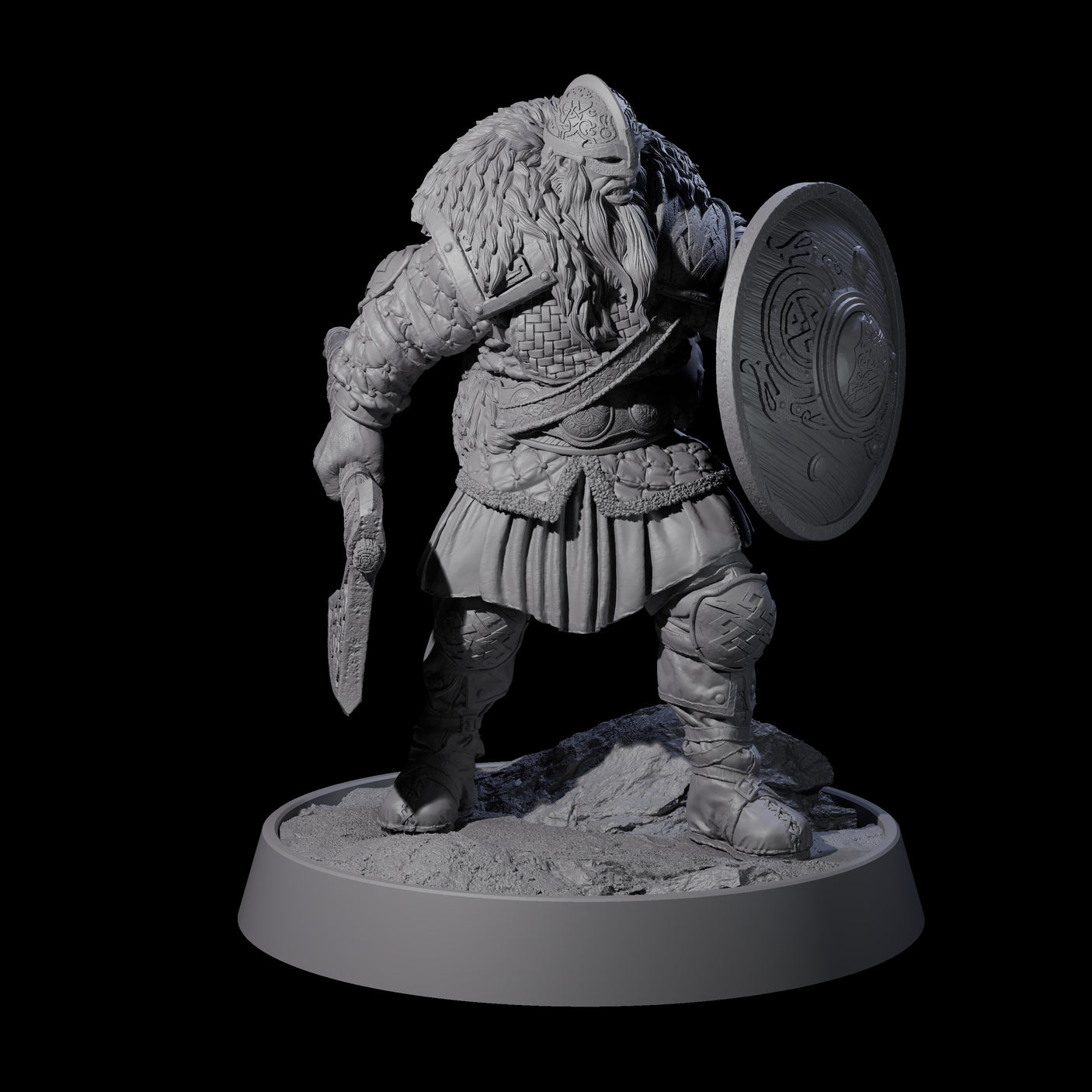 Veteran Viking Warrior A Miniature for Dungeons and Dragons, Pathfinder or other TTRPGs