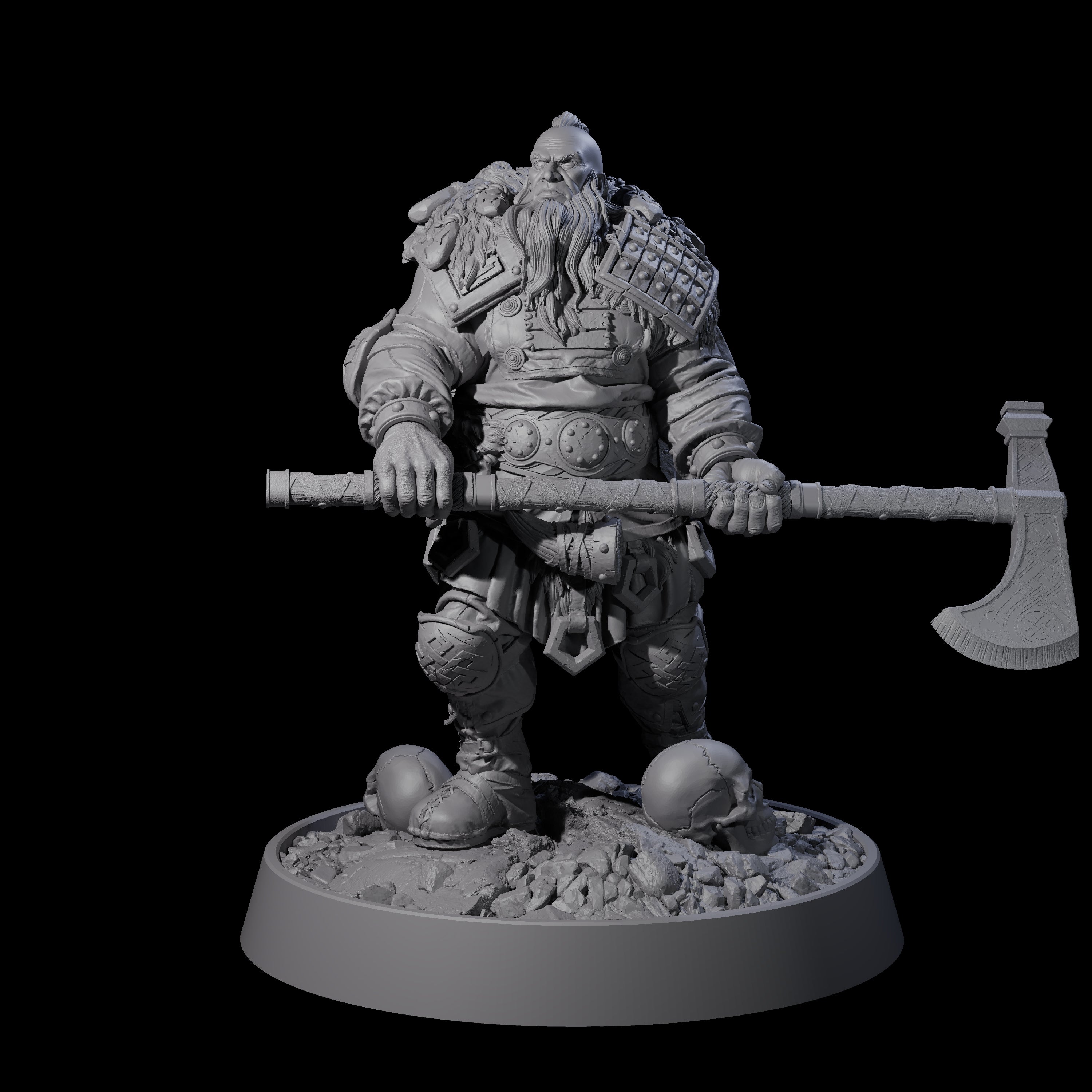 Veteran Viking Warrior B Miniature for Dungeons and Dragons, Pathfinder or other TTRPGs