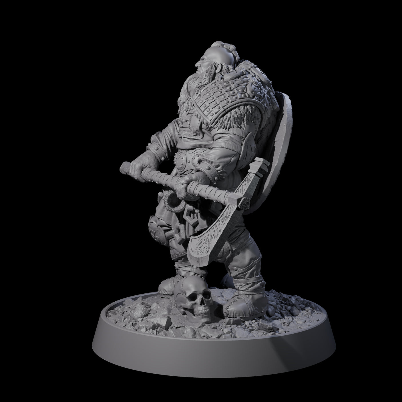 Veteran Viking Warrior B Miniature for Dungeons and Dragons, Pathfinder or other TTRPGs