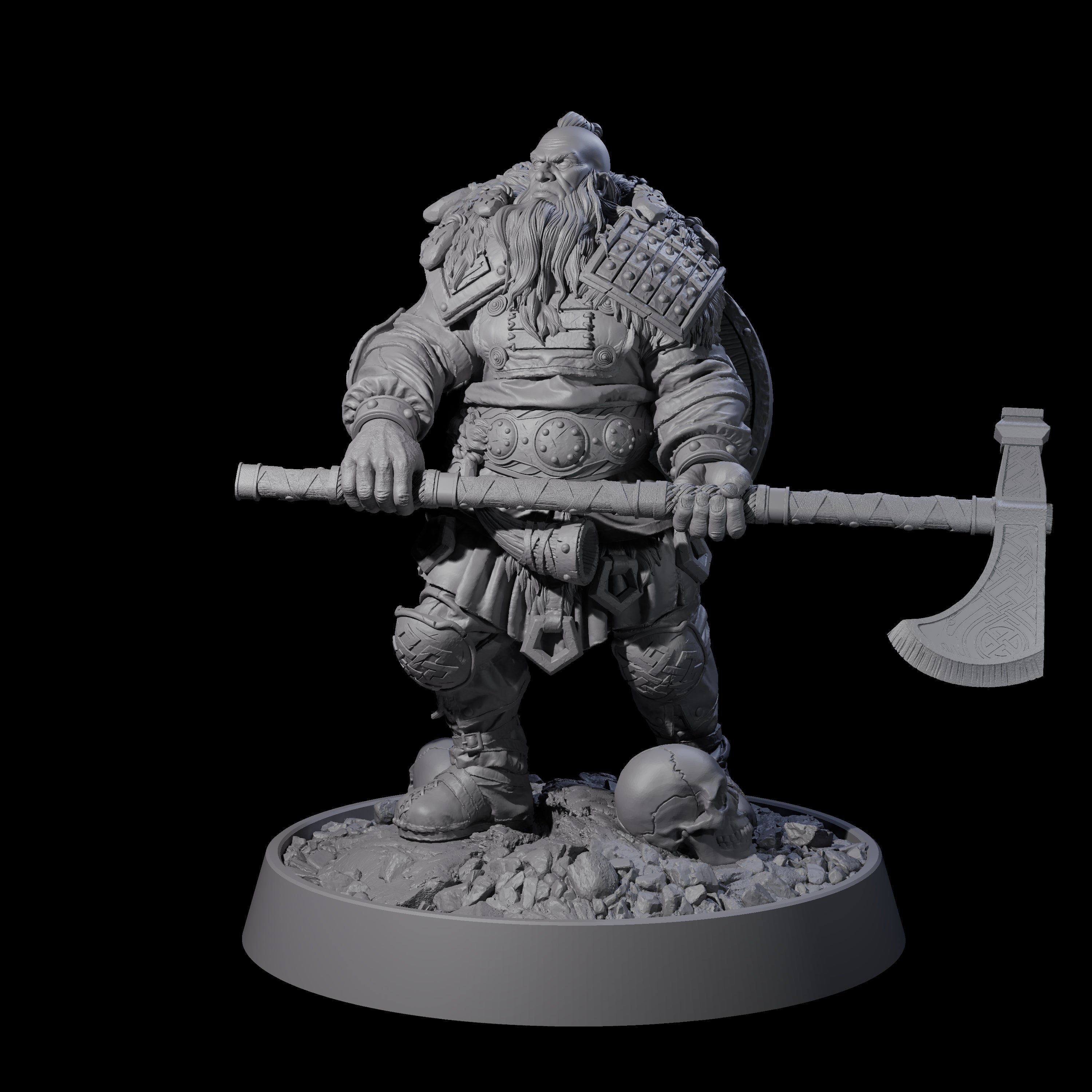 Veteran Viking Warrior B Miniature for Dungeons and Dragons, Pathfinder or other TTRPGs
