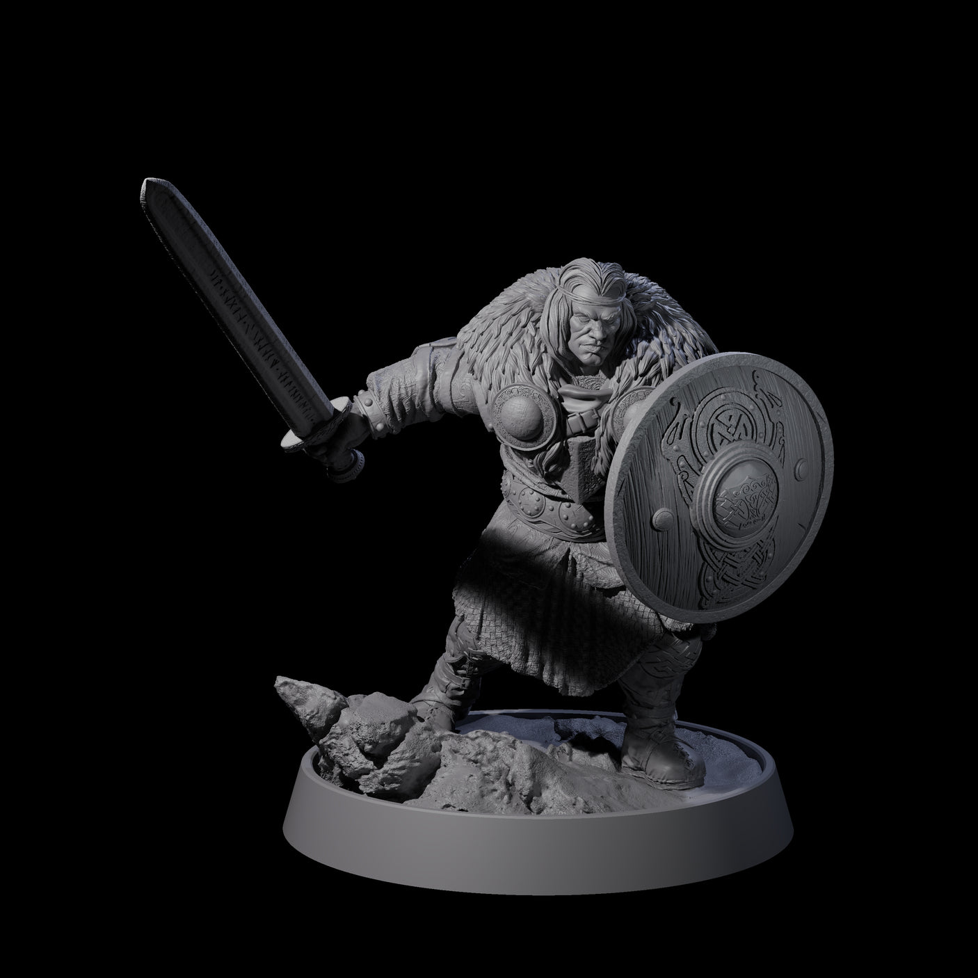 Veteran Viking Warrior C Miniature for Dungeons and Dragons, Pathfinder or other TTRPGs