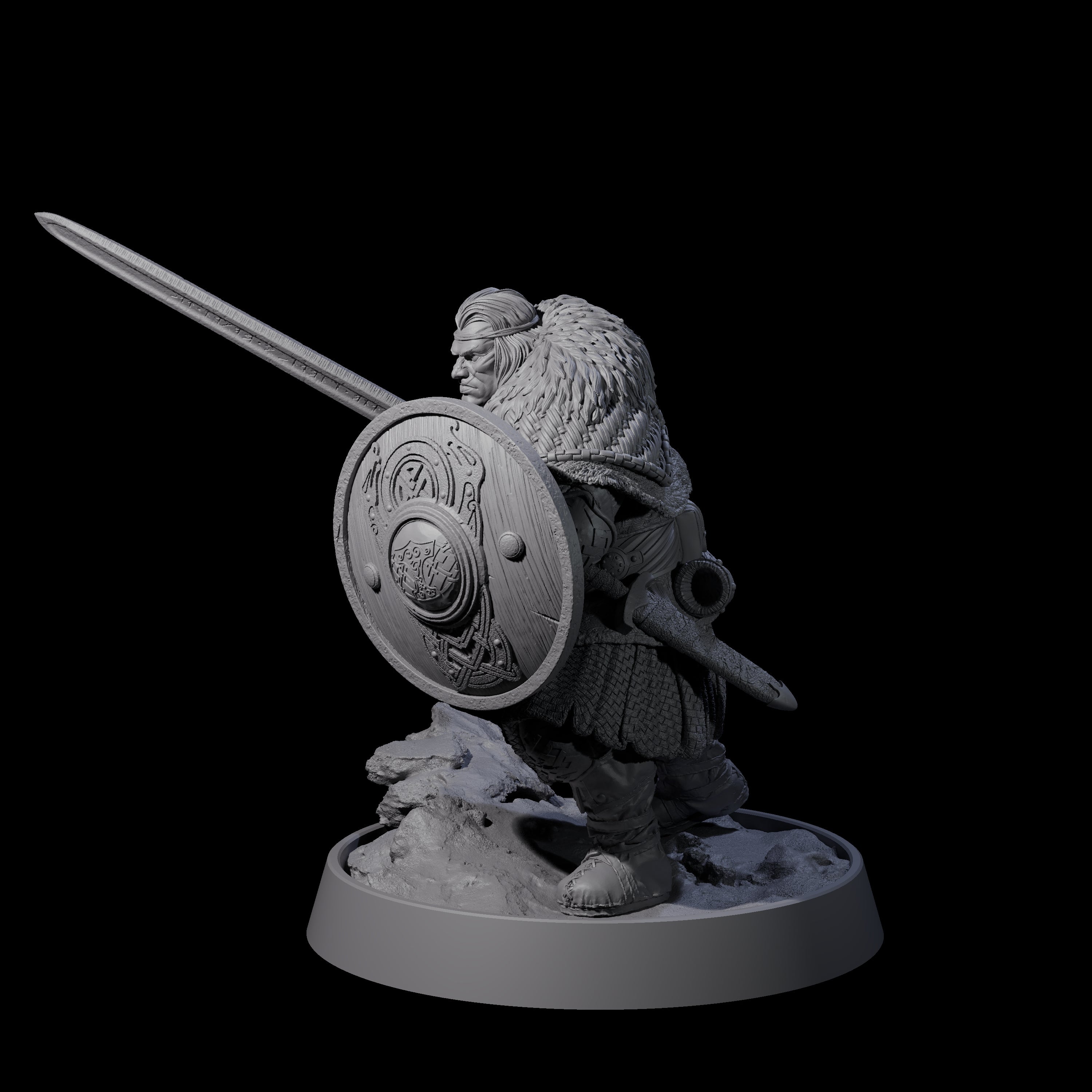 Veteran Viking Warrior C Miniature for Dungeons and Dragons, Pathfinder or other TTRPGs