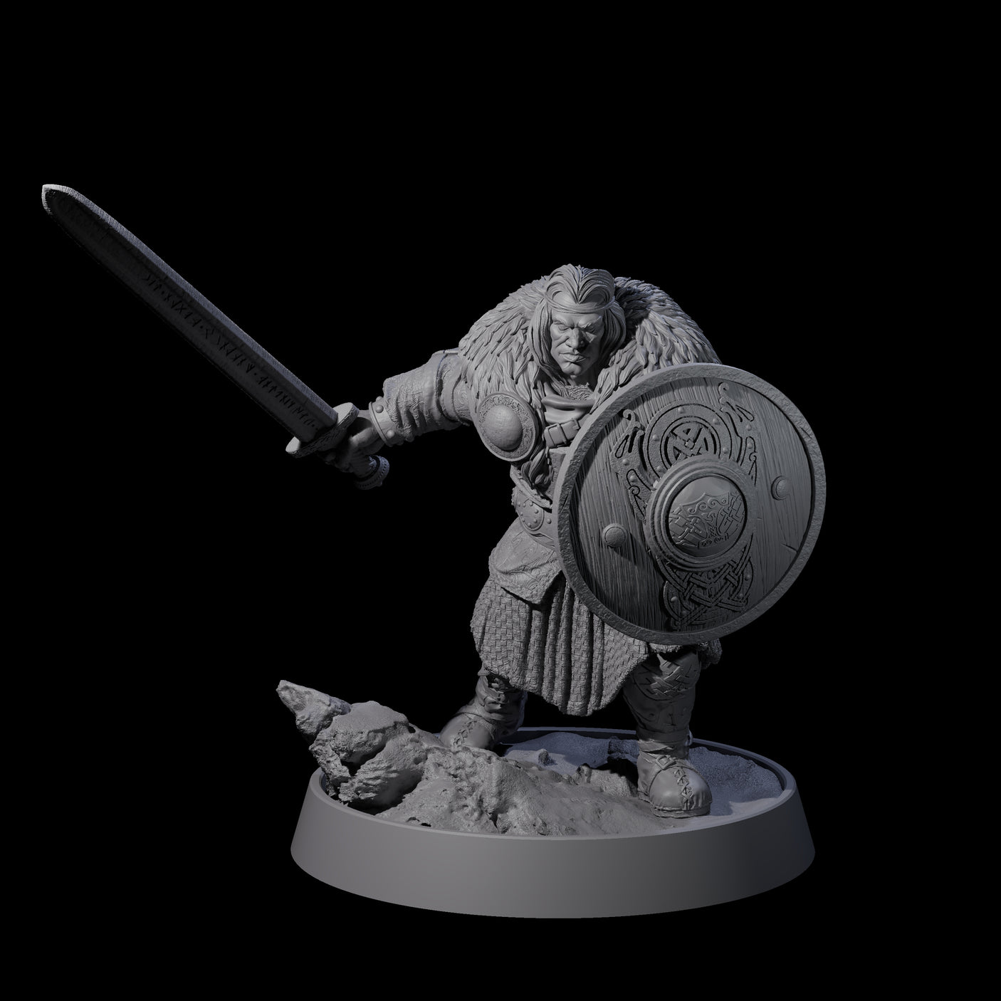Veteran Viking Warrior C Miniature for Dungeons and Dragons, Pathfinder or other TTRPGs