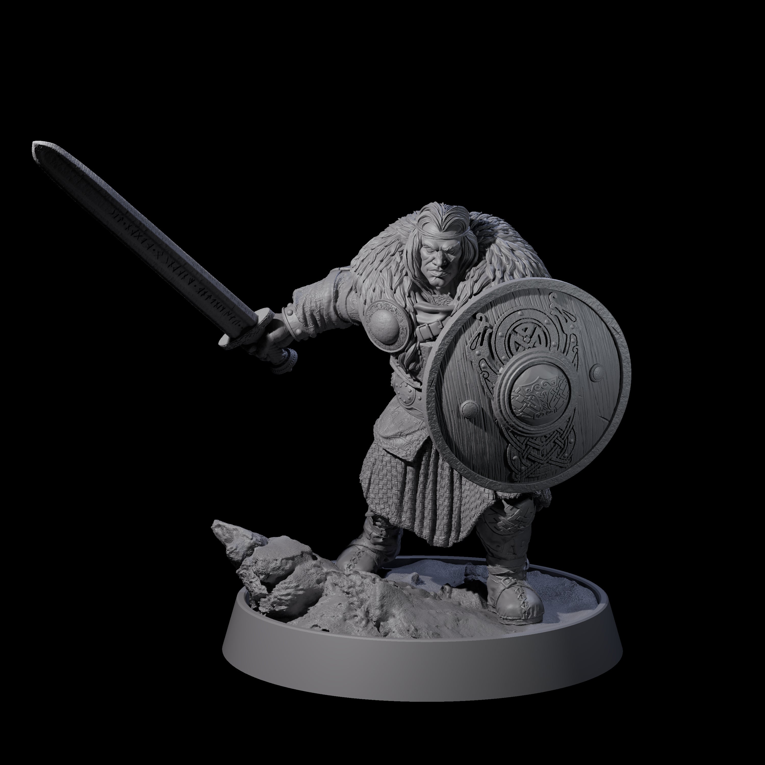 Veteran Viking Warrior C Miniature for Dungeons and Dragons, Pathfinder or other TTRPGs